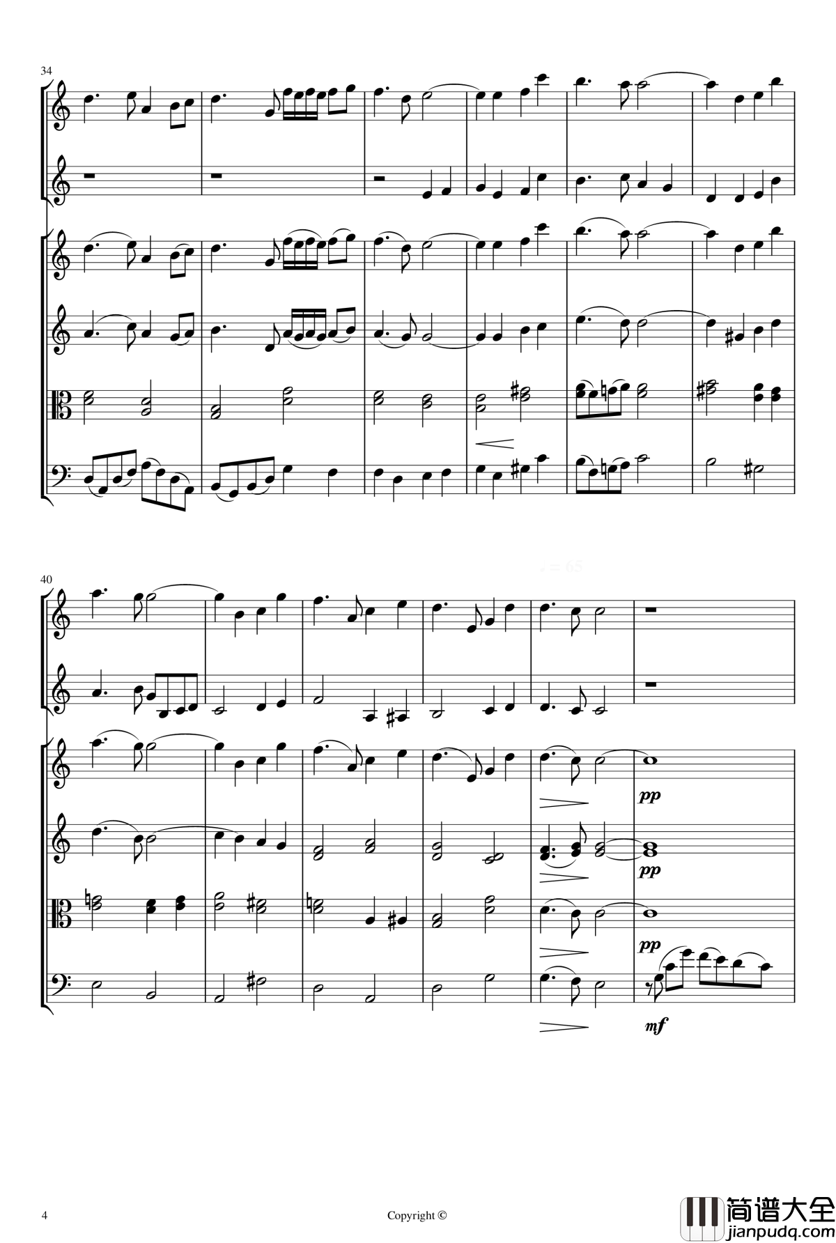 即兴曲2钢琴谱_yewwc