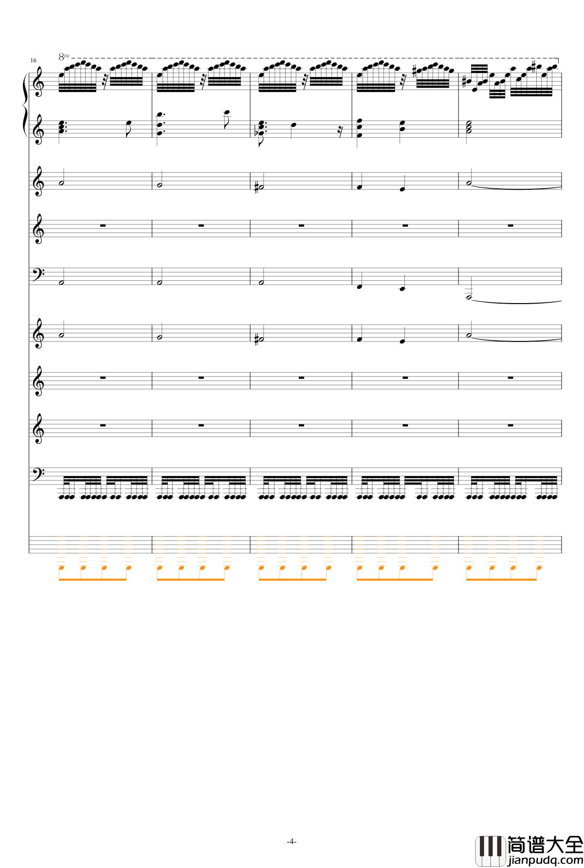 巴兰榭狂想曲钢琴谱_卓越之剑_总谱