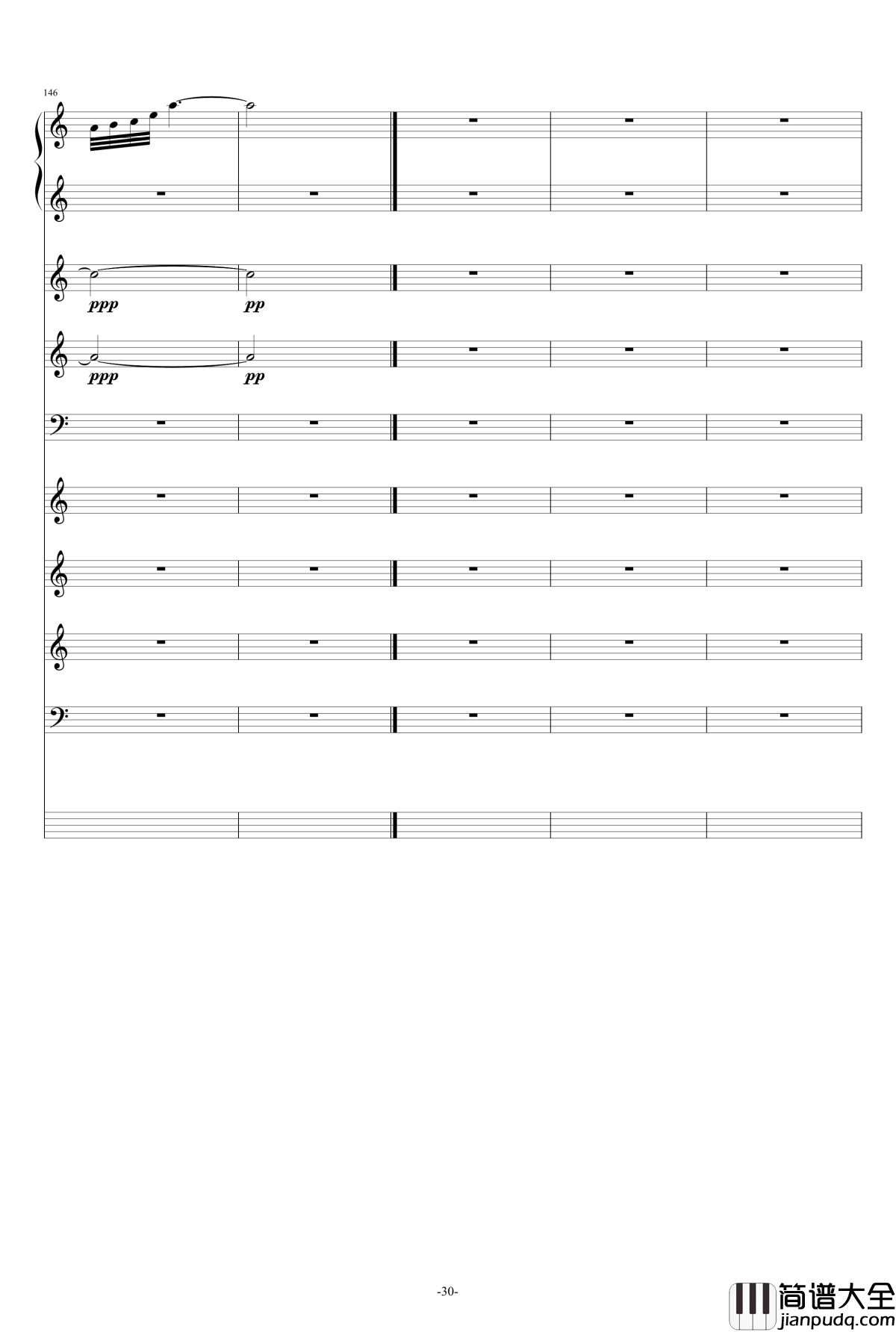 巴兰榭狂想曲钢琴谱_卓越之剑_总谱