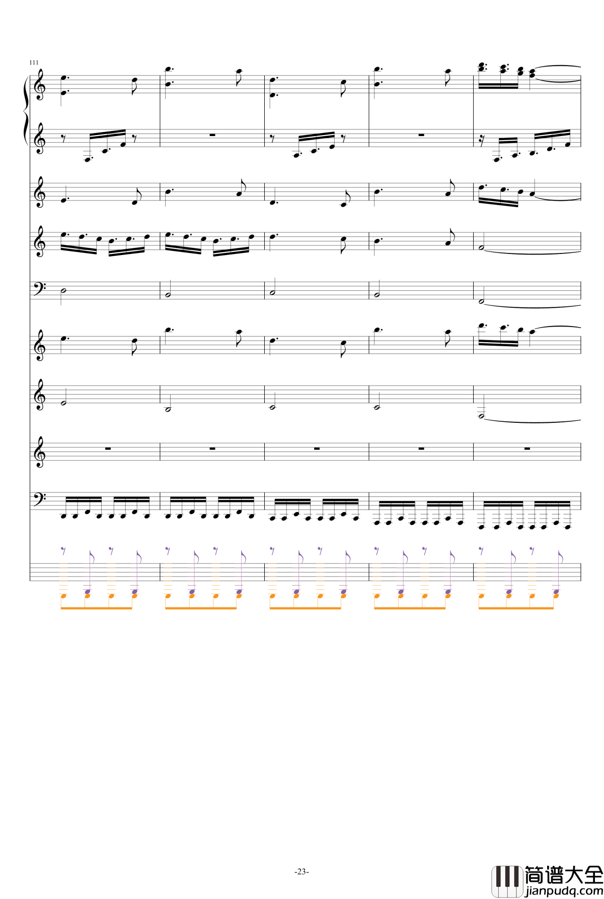 巴兰榭狂想曲钢琴谱_卓越之剑_总谱