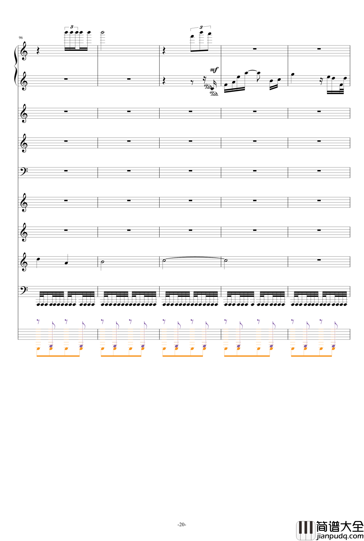巴兰榭狂想曲钢琴谱_卓越之剑_总谱