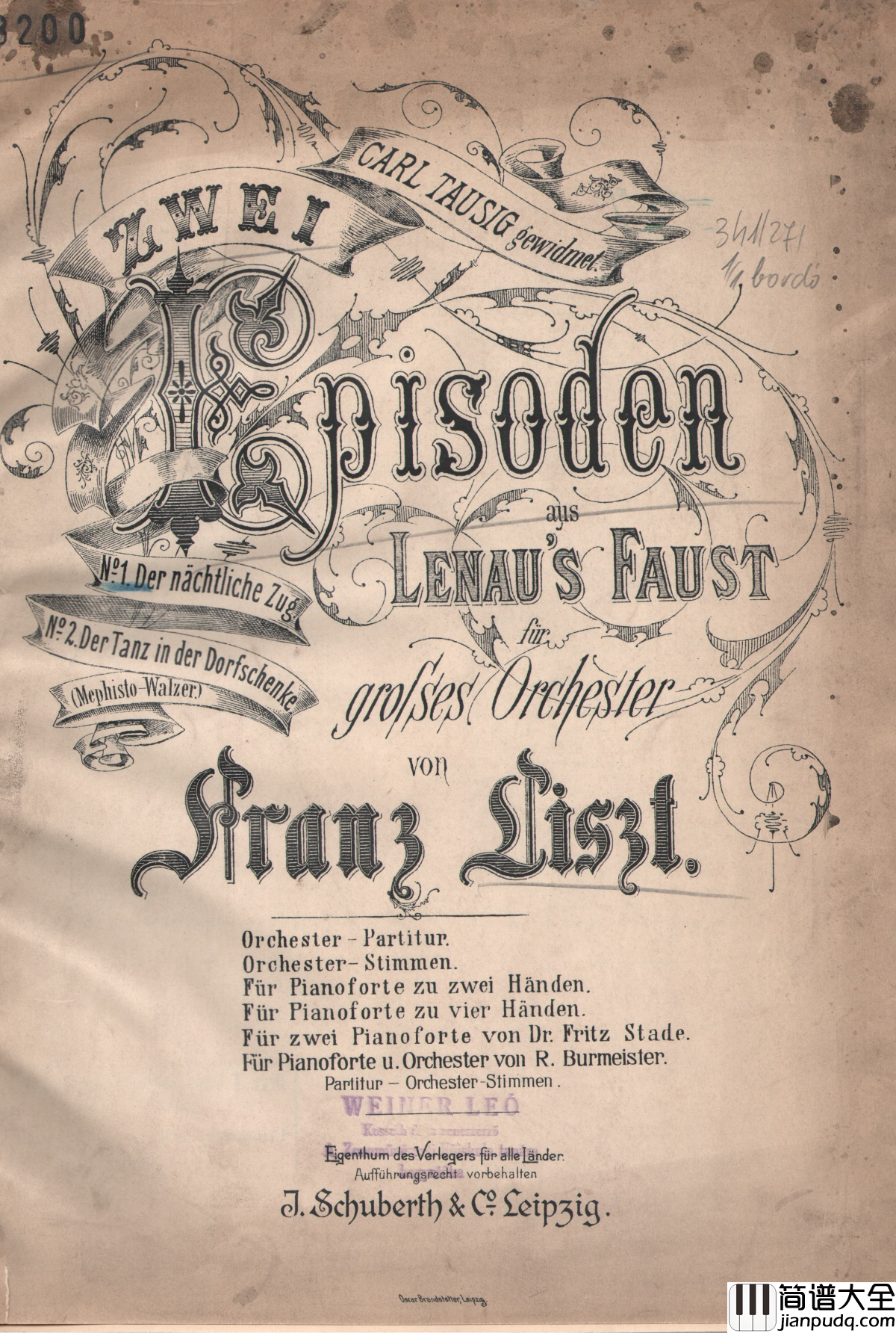 夜行列车_S.513a钢琴谱_李斯特