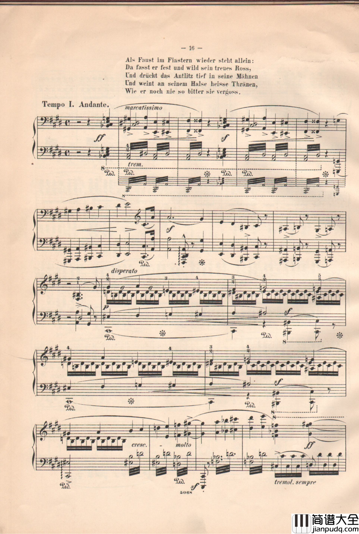 夜行列车_S.513a钢琴谱_李斯特