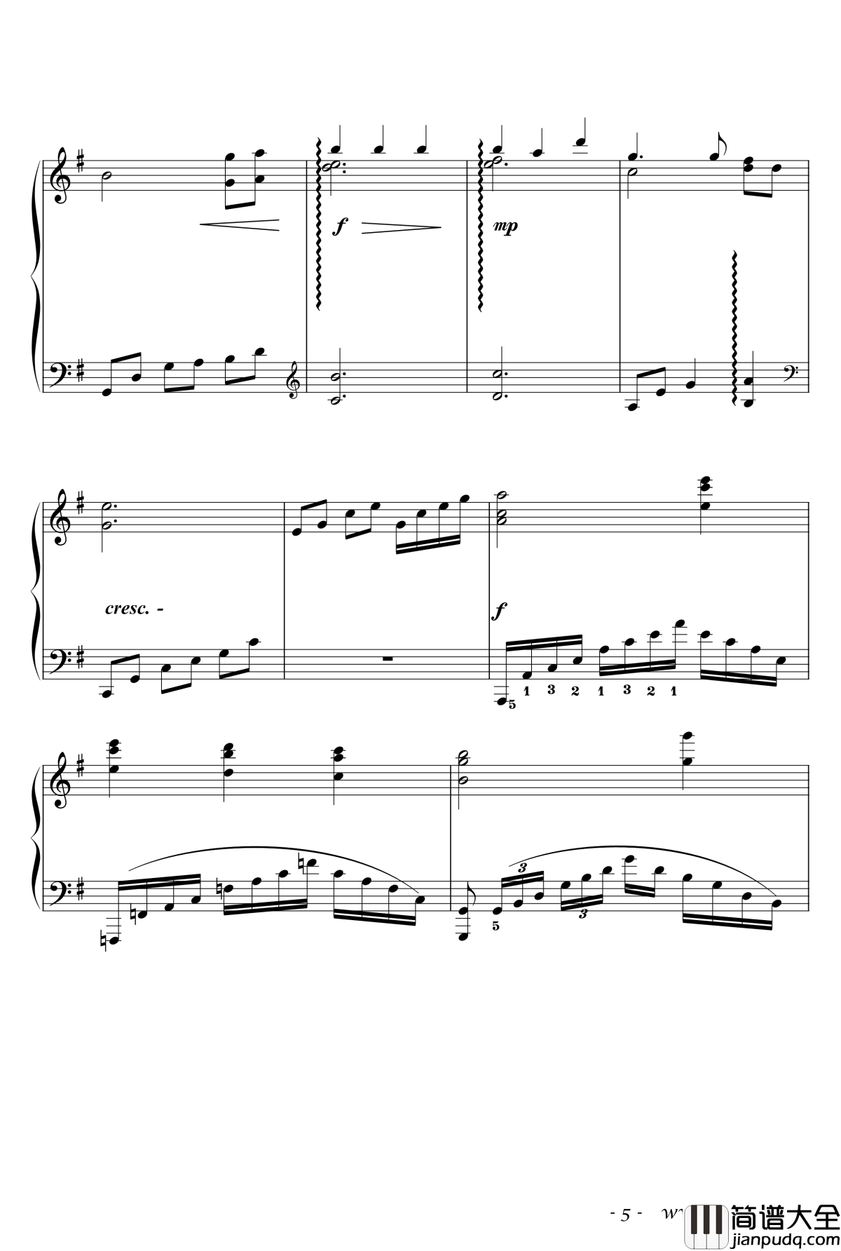 To_Zanarkand钢琴谱_最终幻想