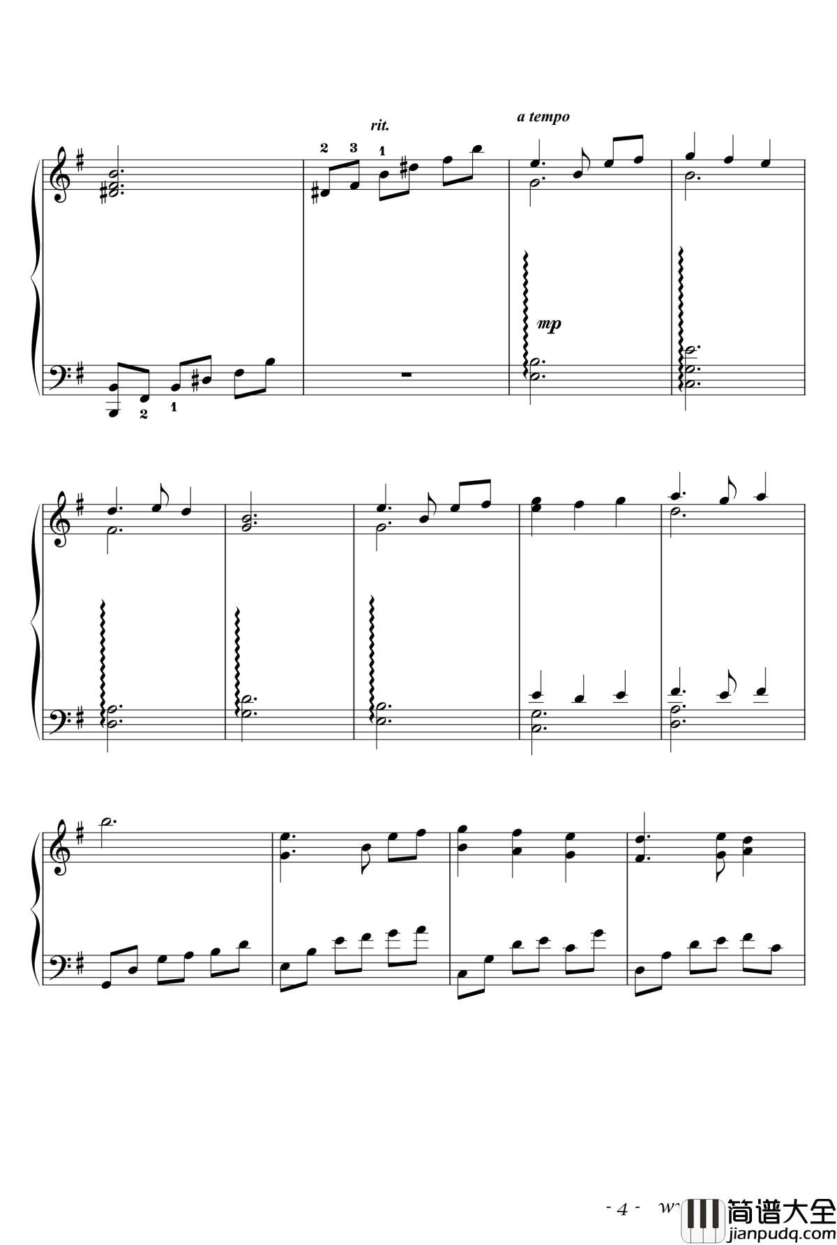 To_Zanarkand钢琴谱_最终幻想