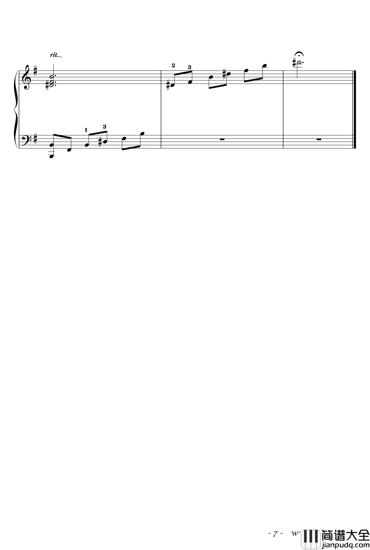 To_Zanarkand钢琴谱_最终幻想