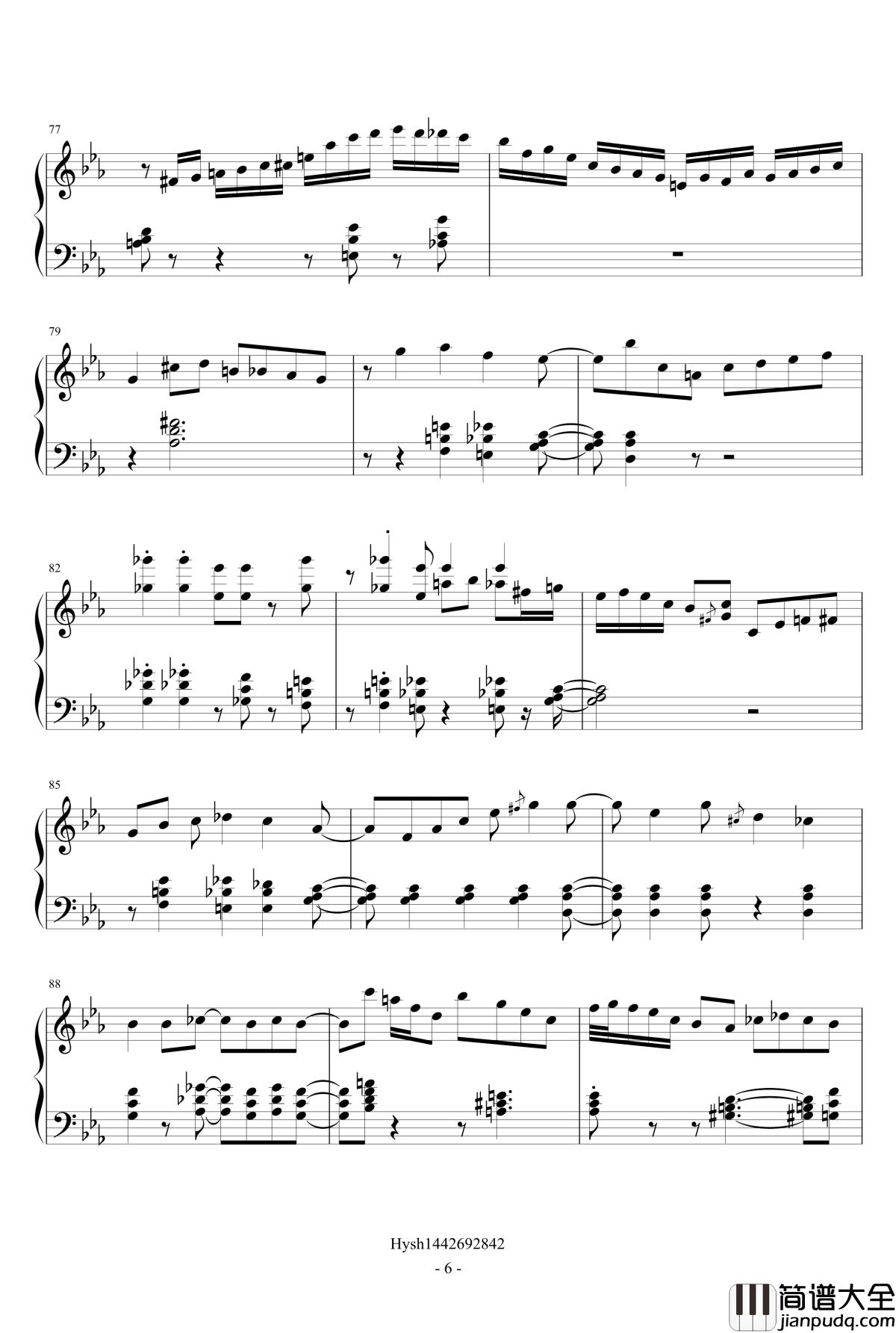 Teach_me_tonight钢琴谱_爵士练习曲_She_amp_amp_Him