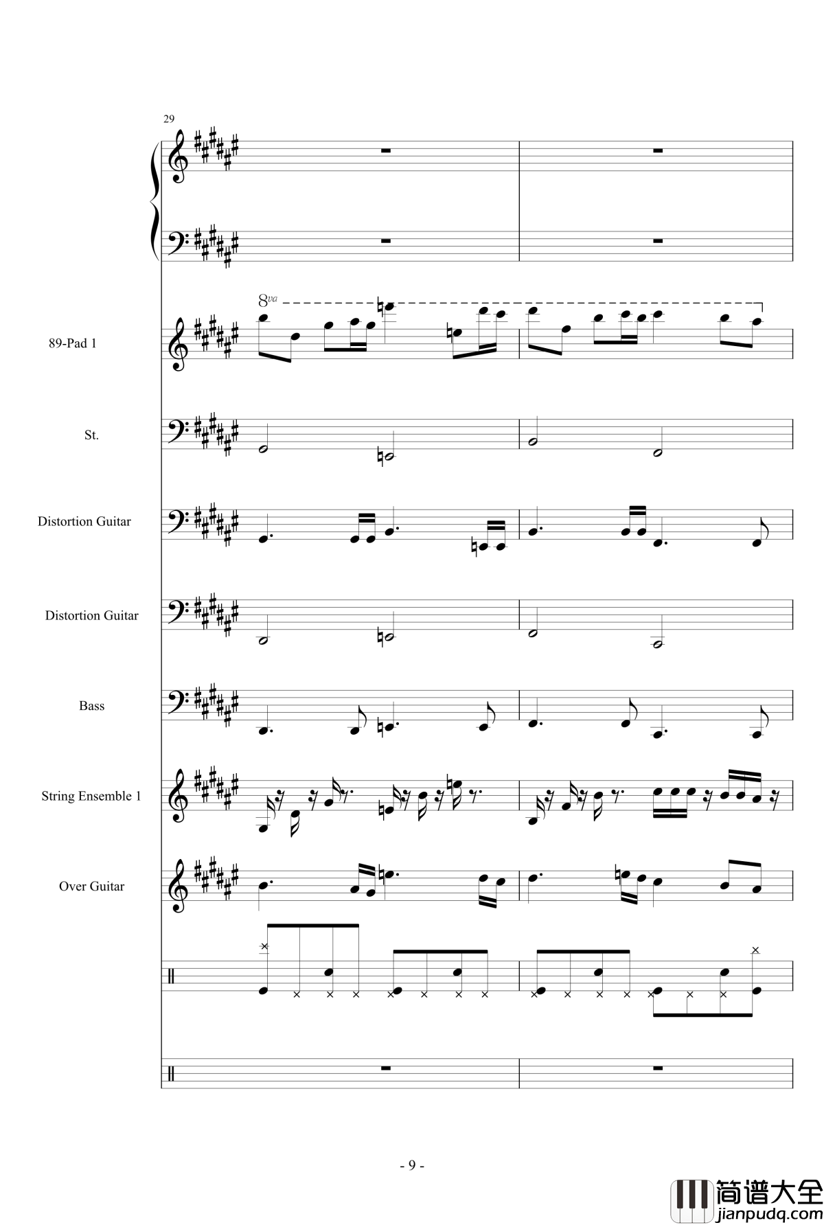 亡灵序曲钢琴谱_总谱_魔兽世界