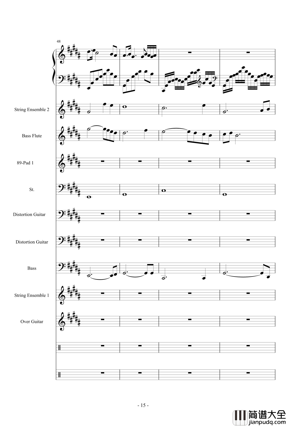 亡灵序曲钢琴谱_总谱_魔兽世界