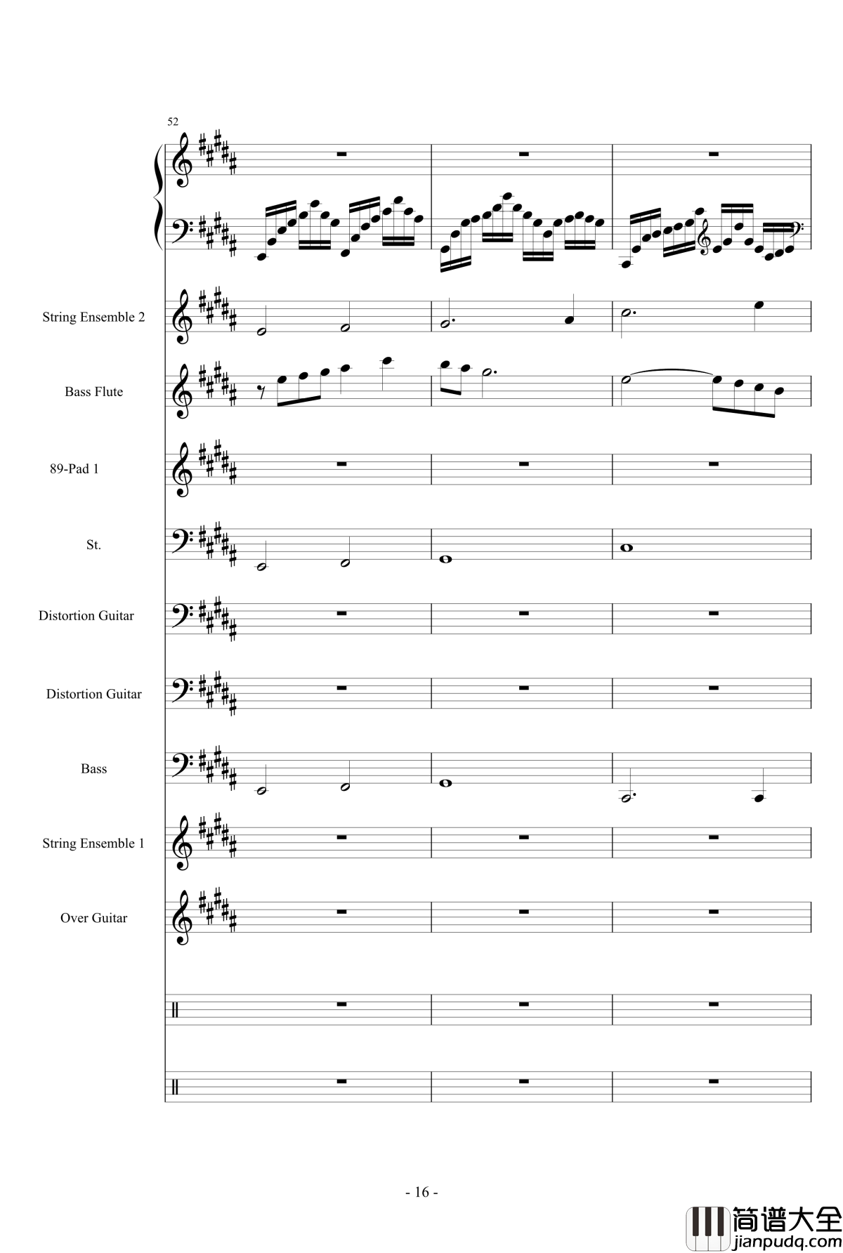 亡灵序曲钢琴谱_总谱_魔兽世界