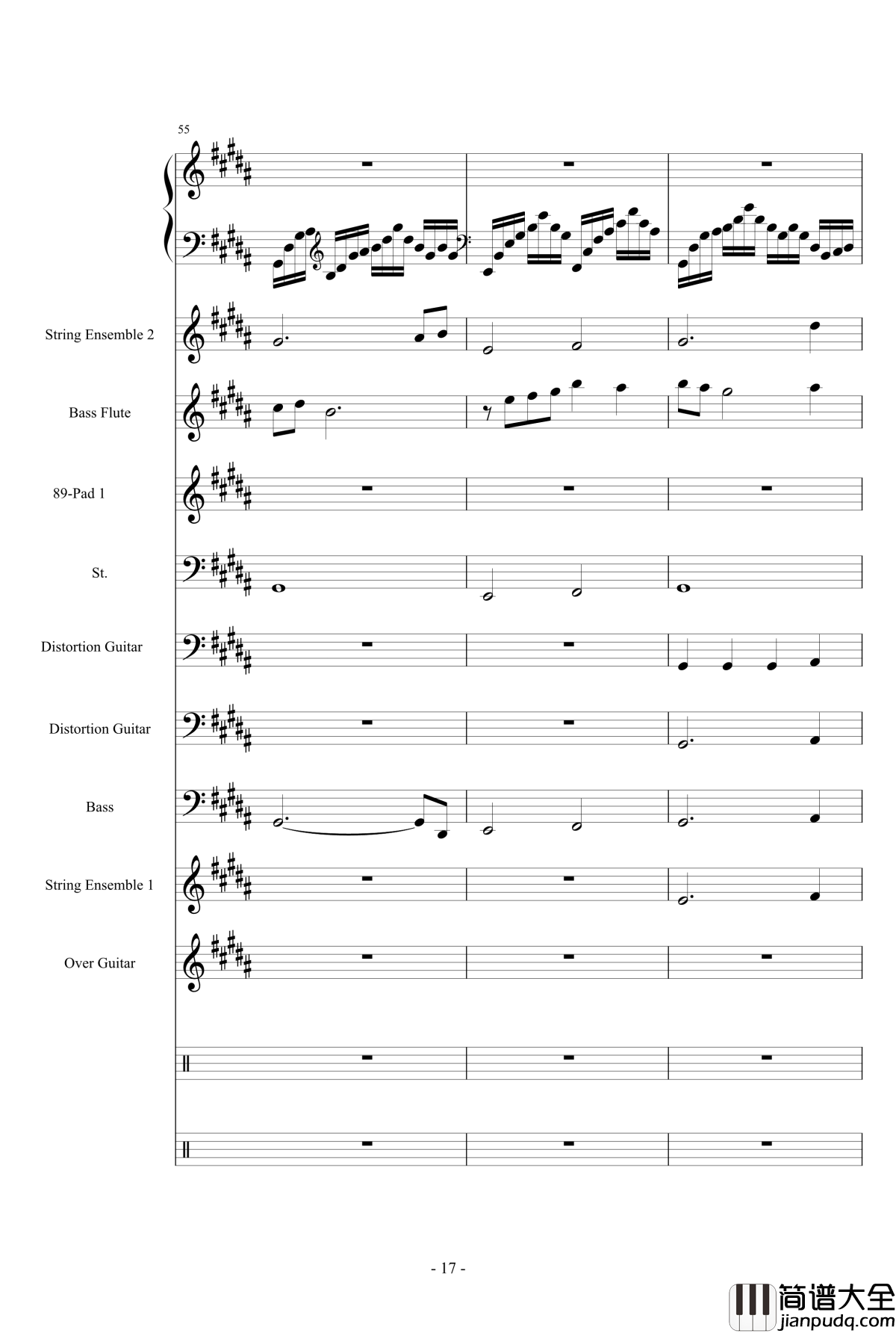 亡灵序曲钢琴谱_总谱_魔兽世界