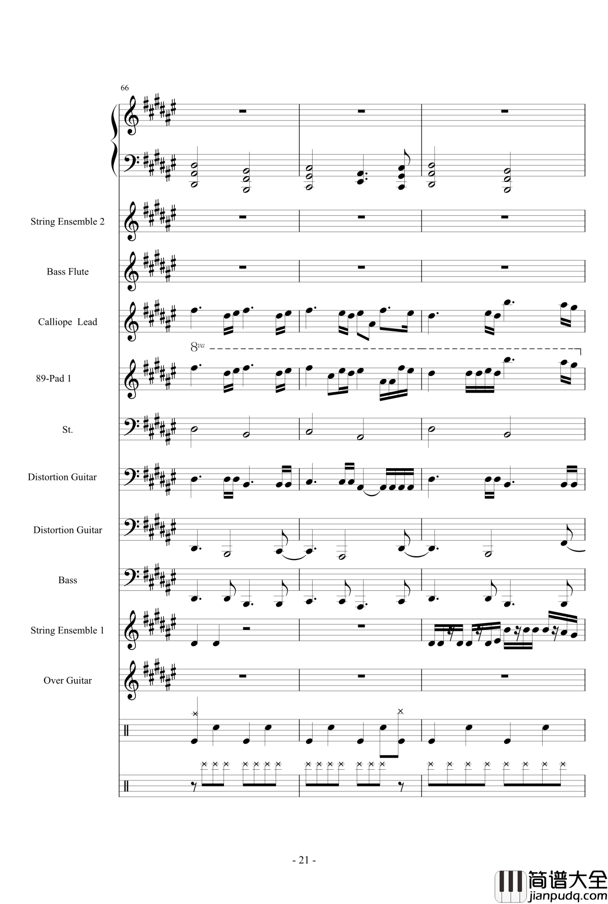 亡灵序曲钢琴谱_总谱_魔兽世界