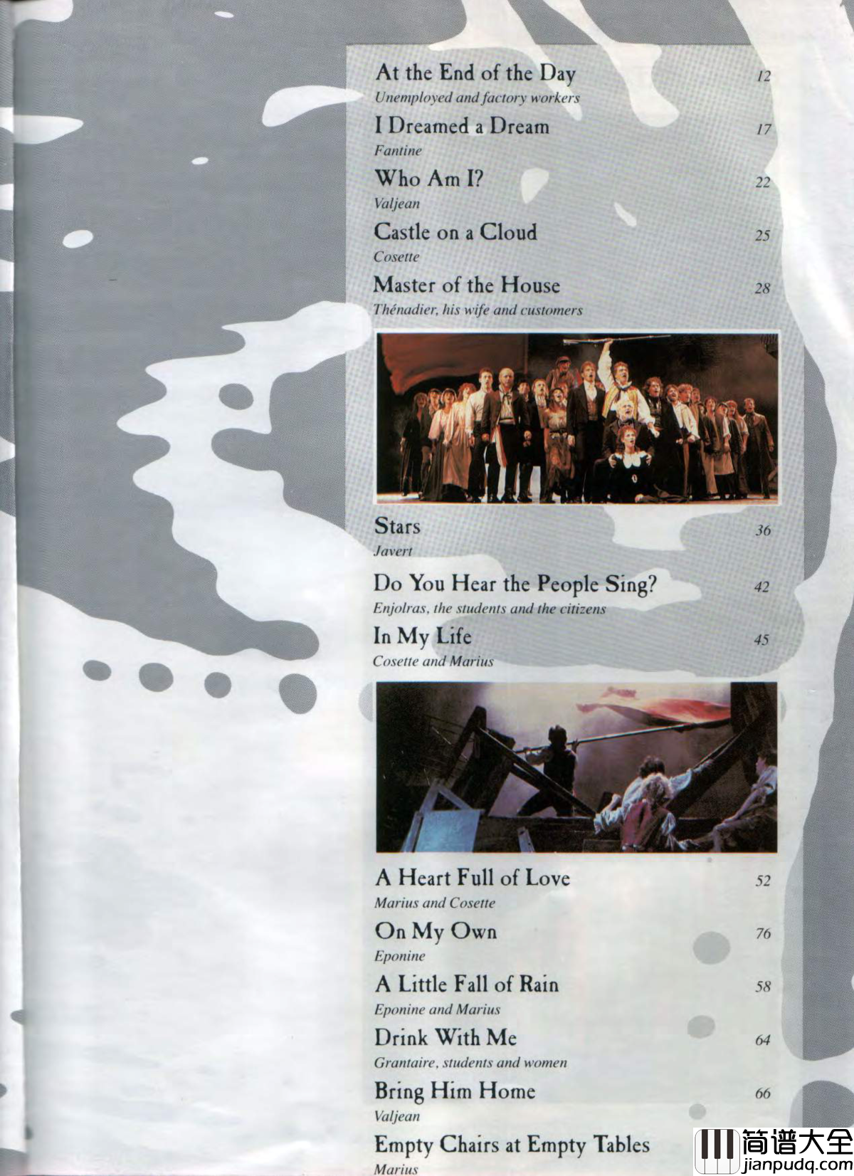 悲惨世界弹唱谱全集钢琴谱_Les_Miserables