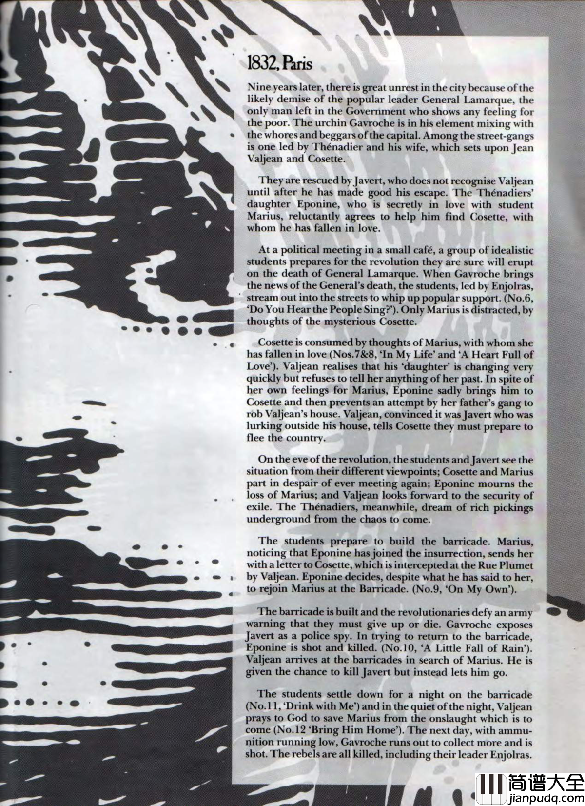 悲惨世界弹唱谱全集钢琴谱_Les_Miserables