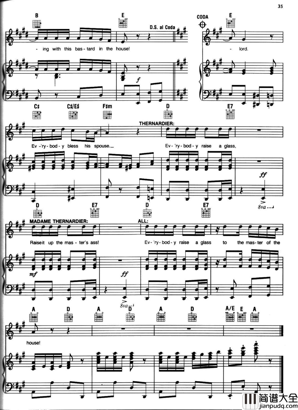 悲惨世界弹唱谱全集钢琴谱_Les_Miserables