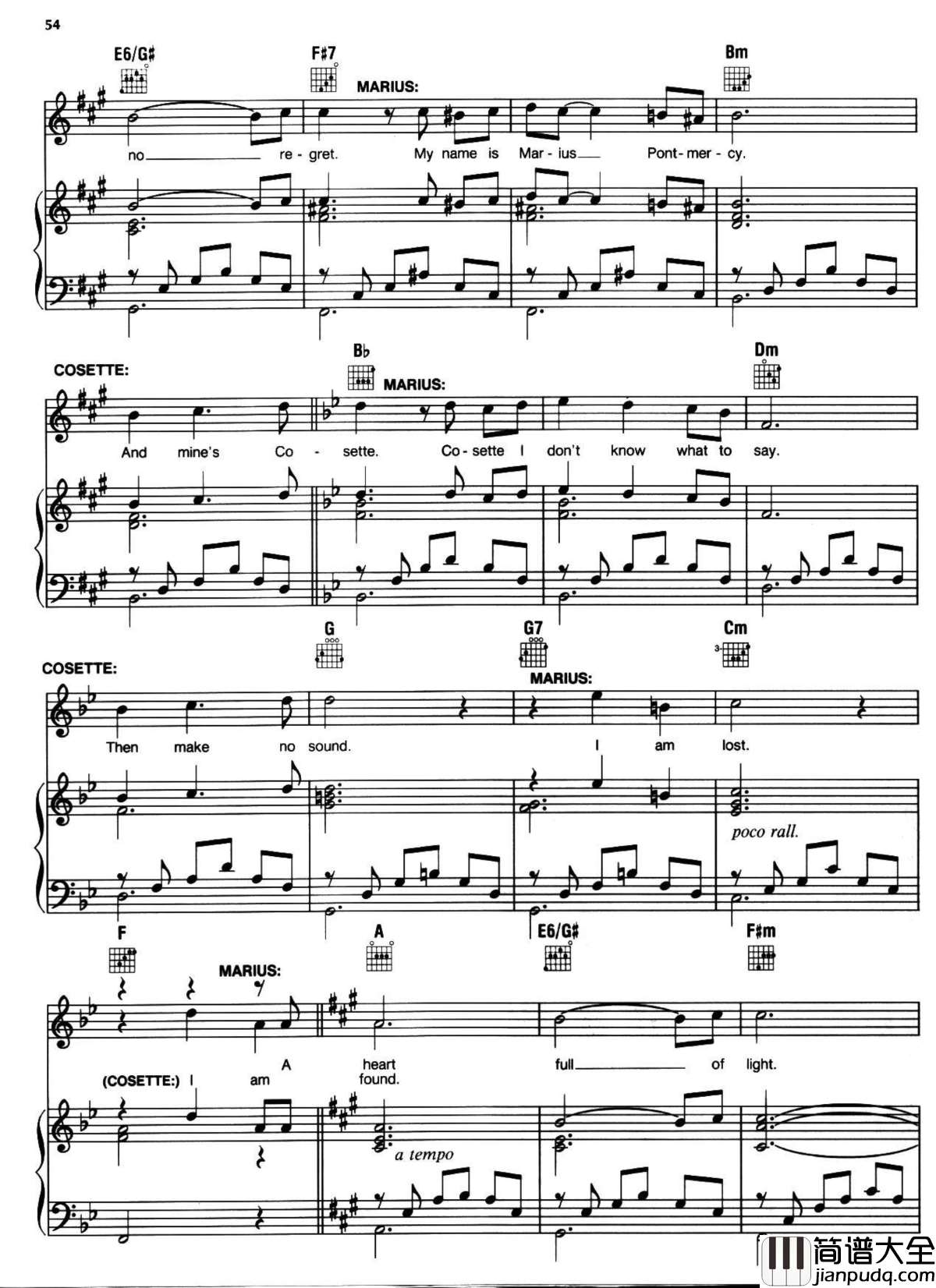 悲惨世界弹唱谱全集钢琴谱_Les_Miserables