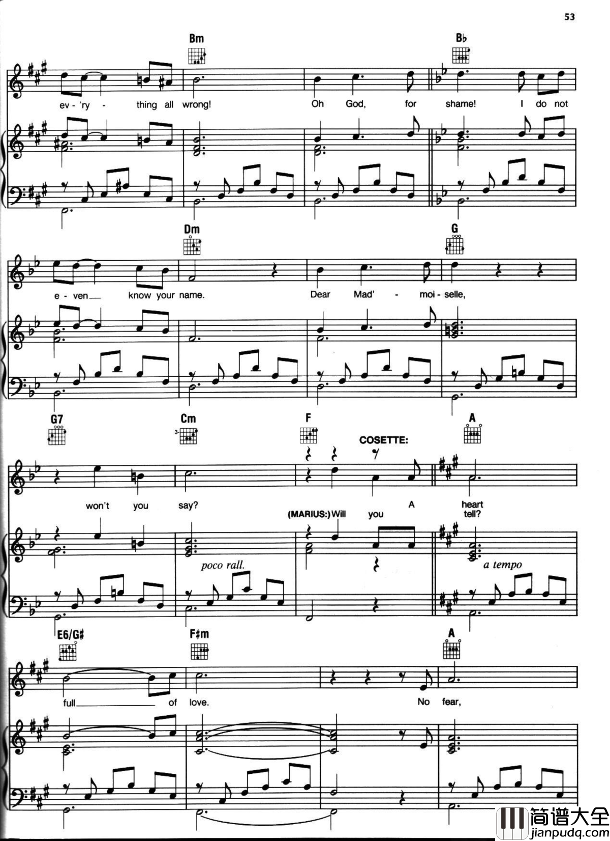 悲惨世界弹唱谱全集钢琴谱_Les_Miserables