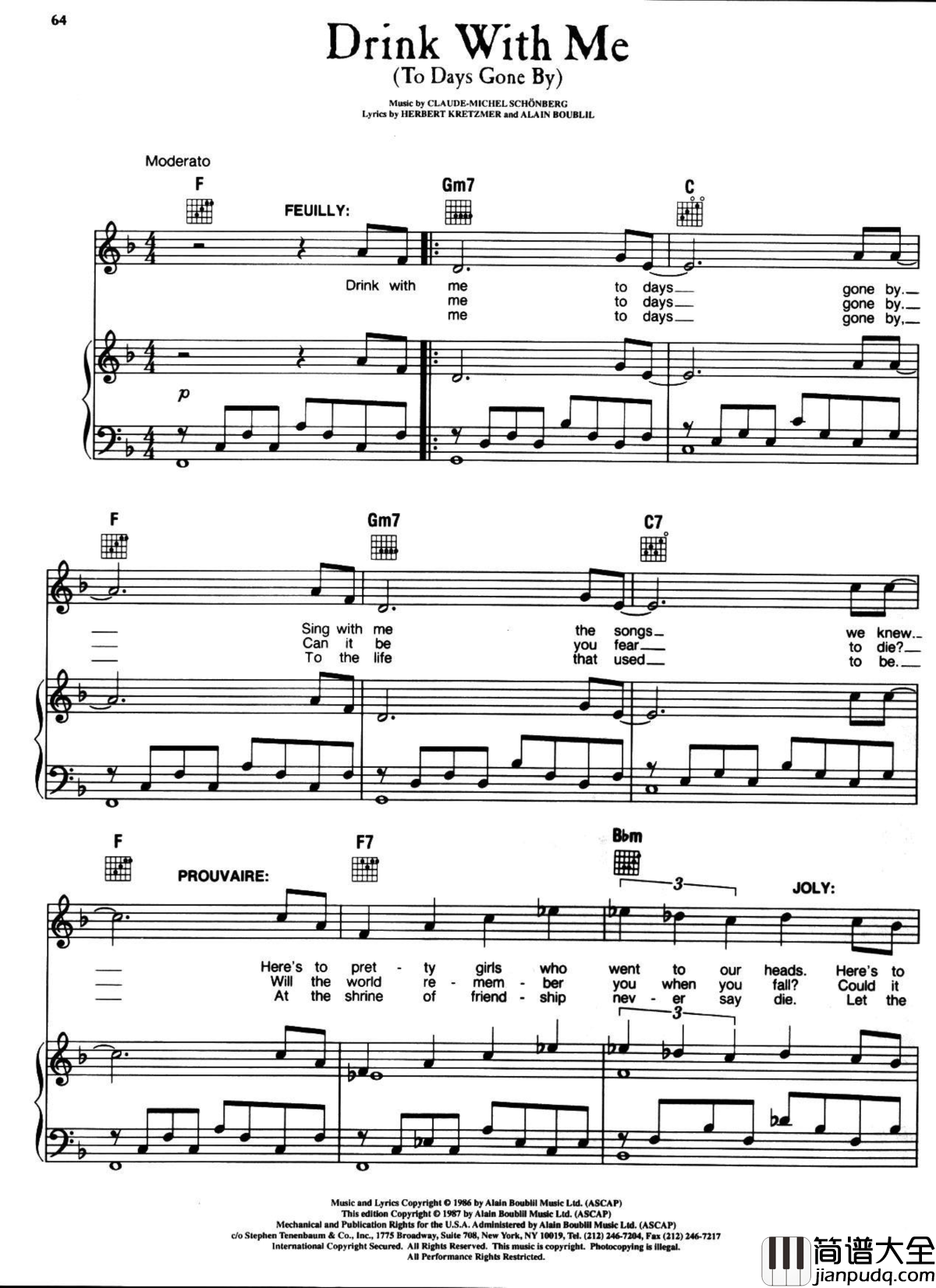 悲惨世界弹唱谱全集钢琴谱_Les_Miserables