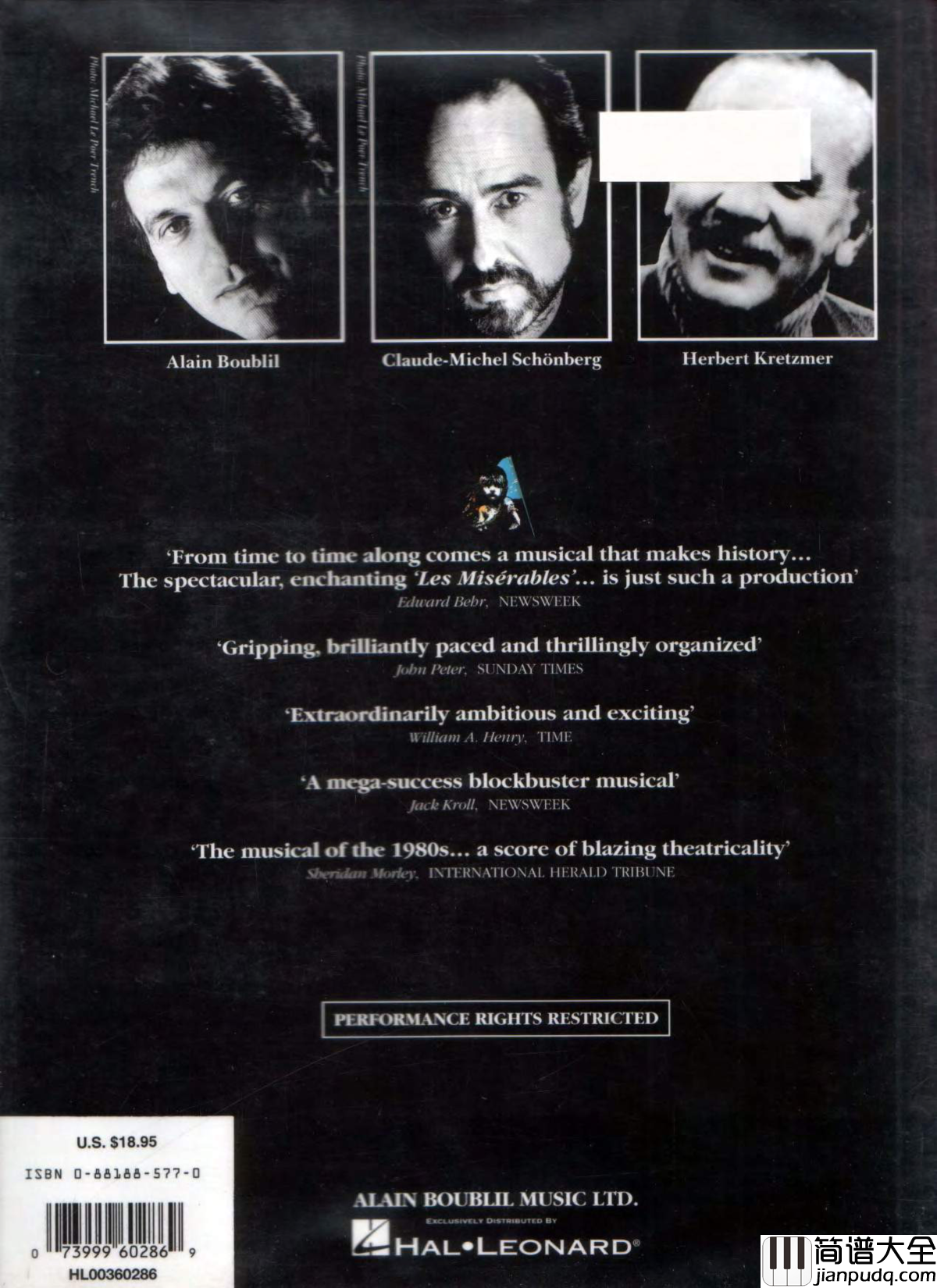 悲惨世界弹唱谱全集钢琴谱_Les_Miserables