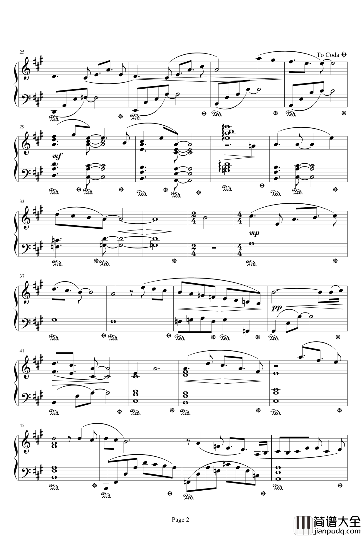 ピサイト钢琴谱_最终幻想