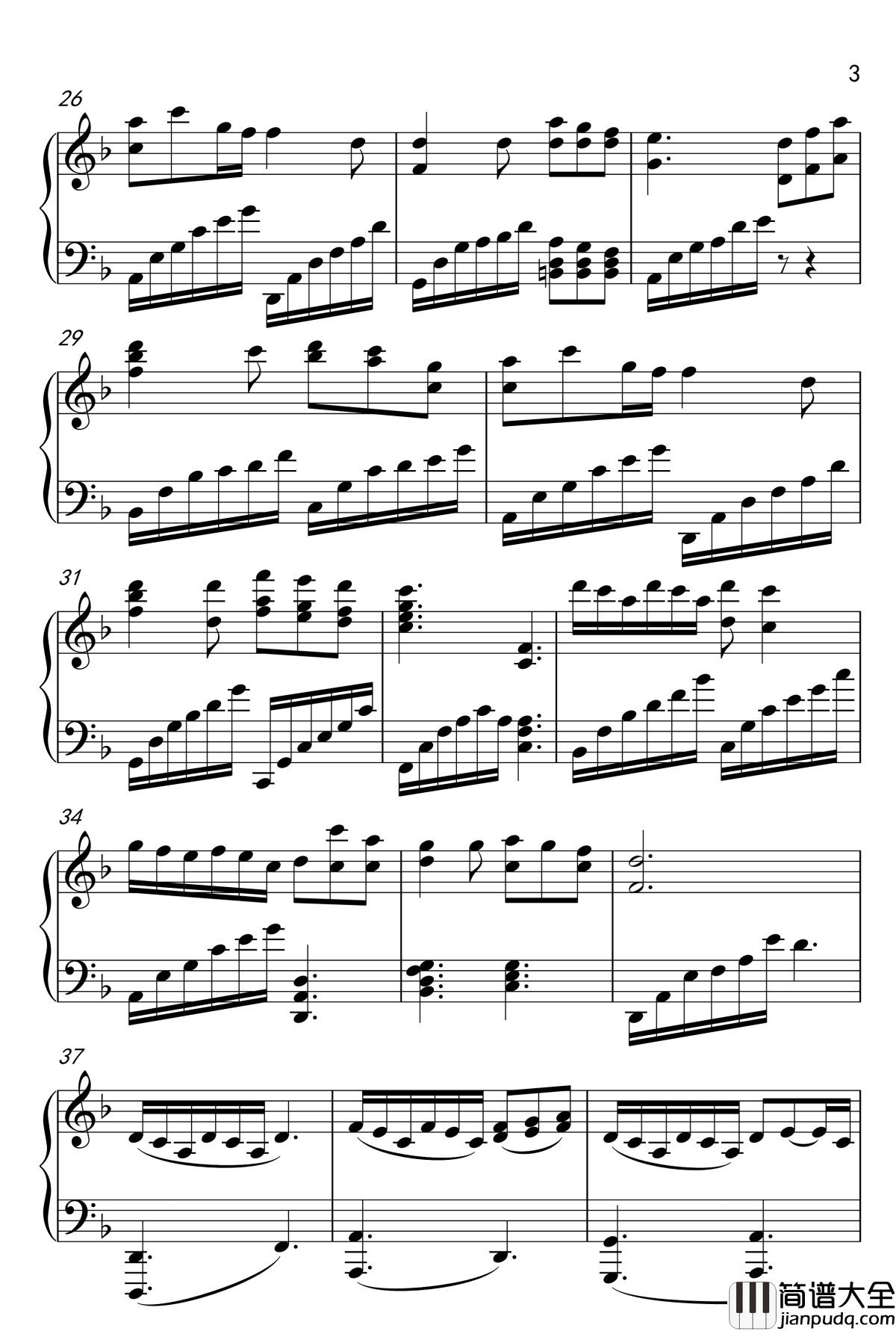 动物世界钢琴谱_薛之谦