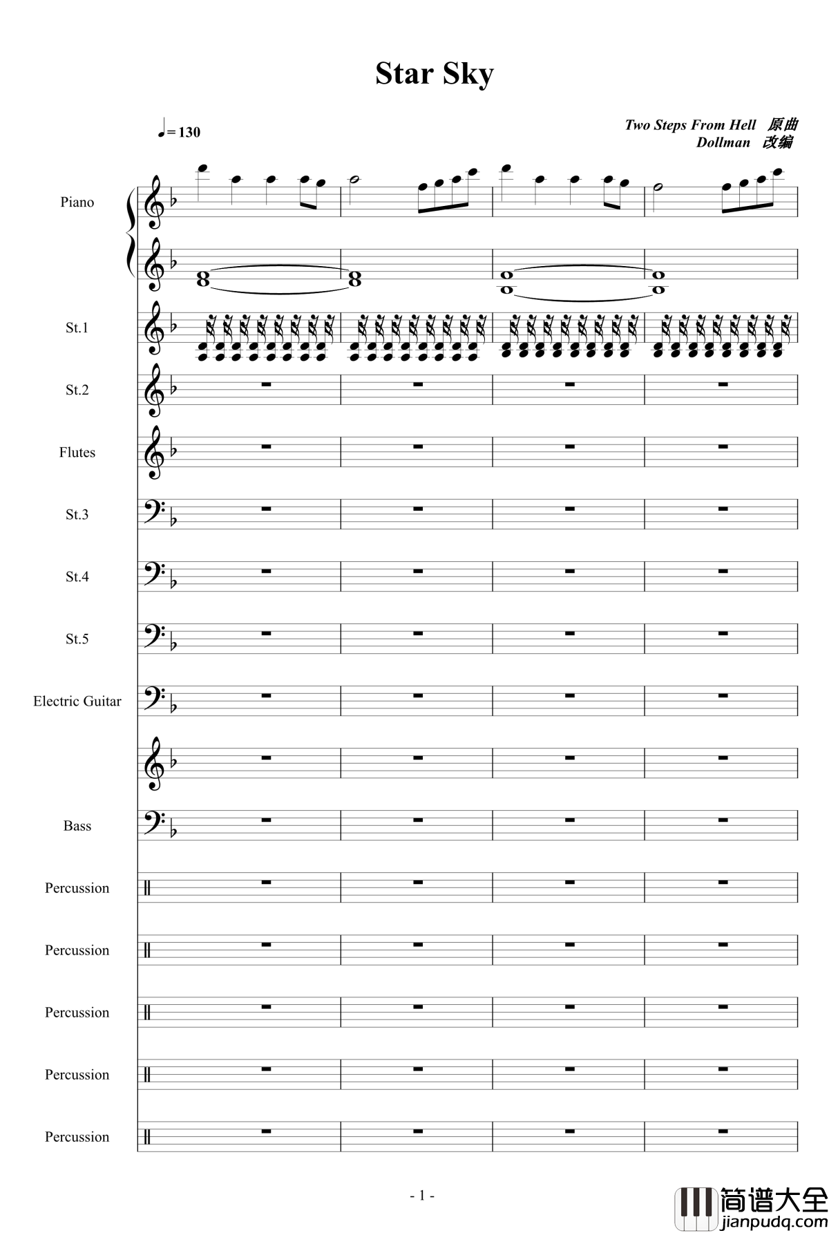 Star_Sky钢琴谱_总谱_two_steps_from_hell