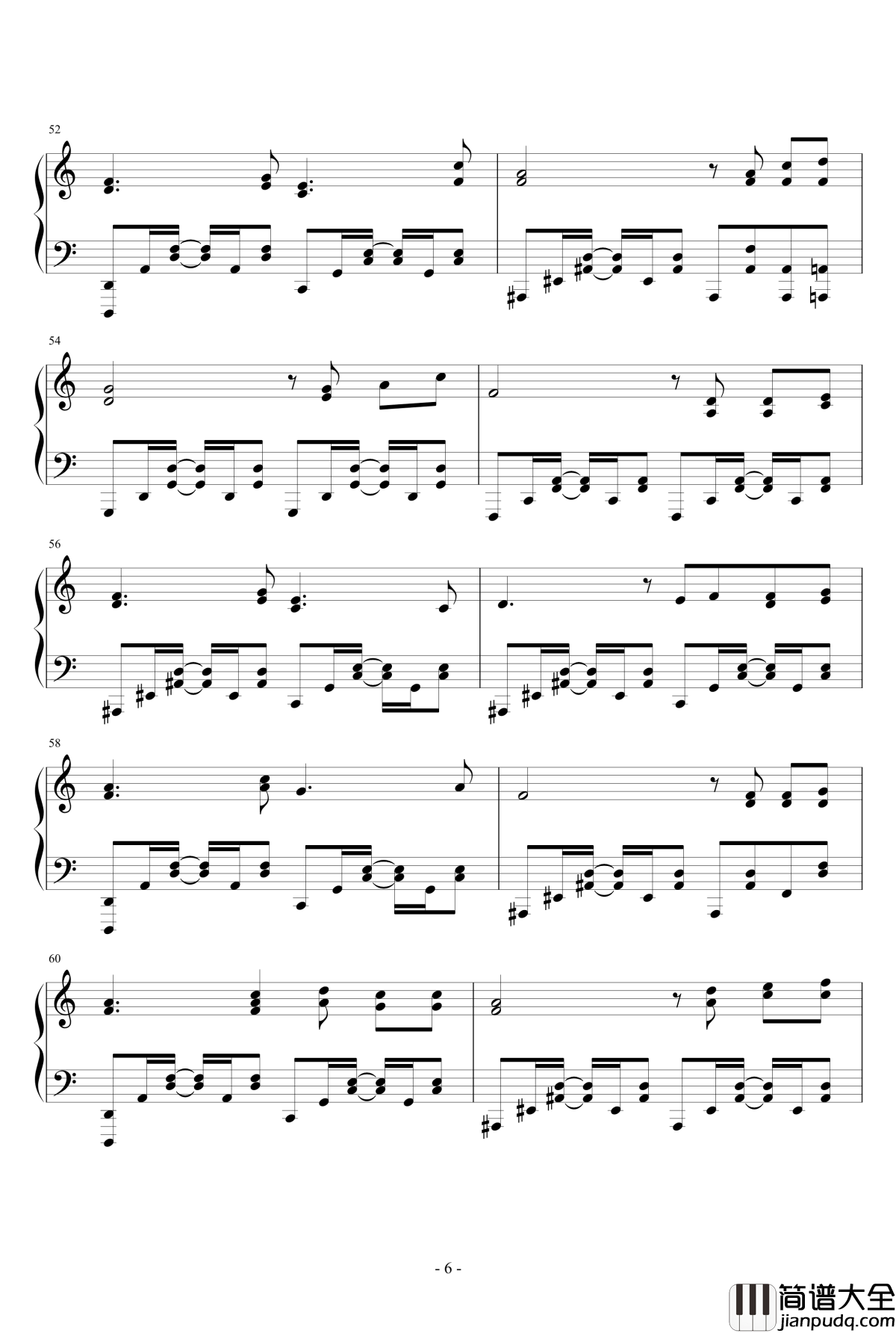 绯想天的亡き王女の為のセプテ钢琴谱_东方project