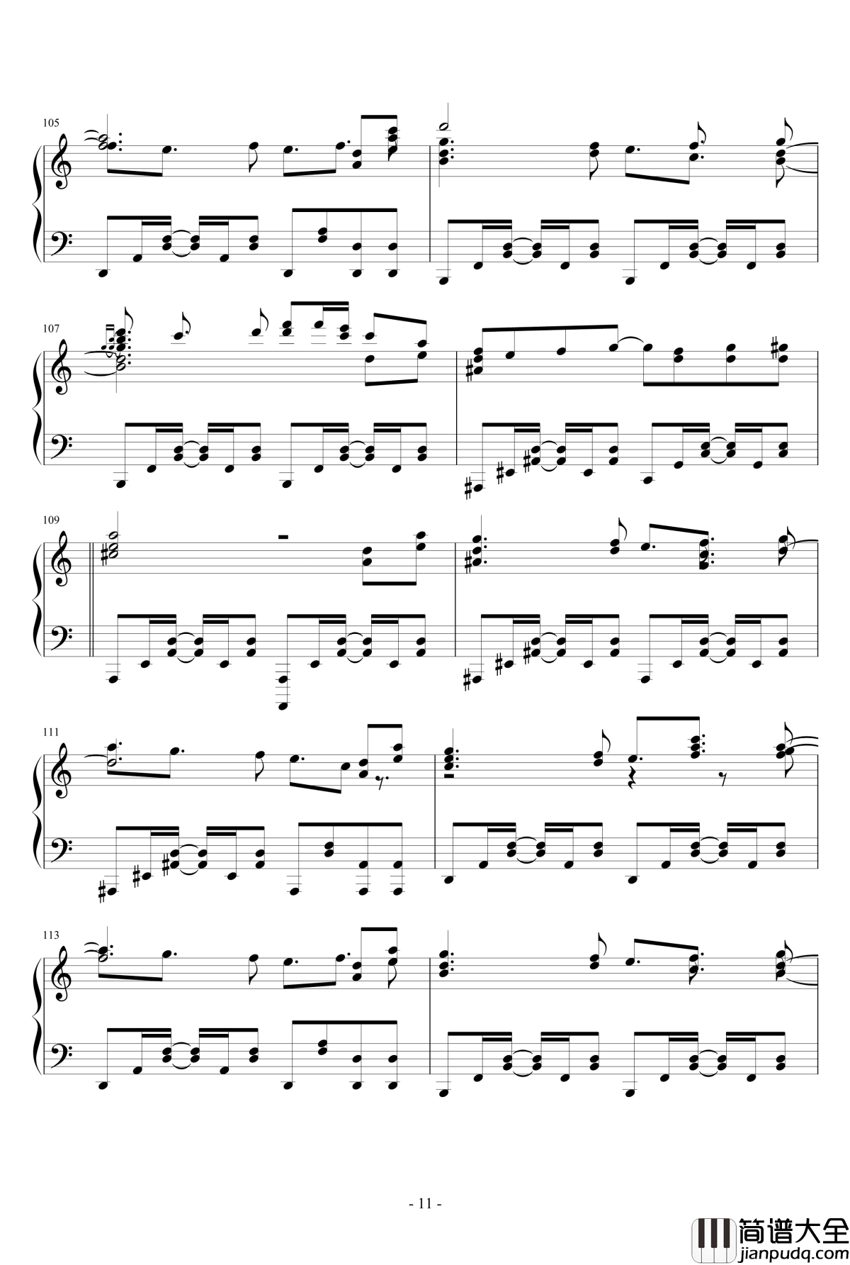 绯想天的亡き王女の為のセプテ钢琴谱_东方project