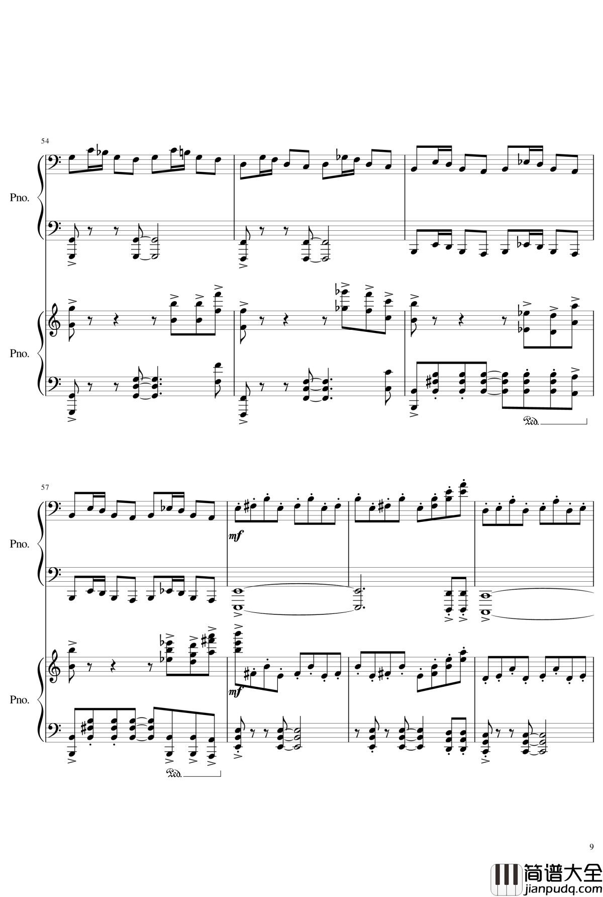 皇陵钢琴谱_yewwc