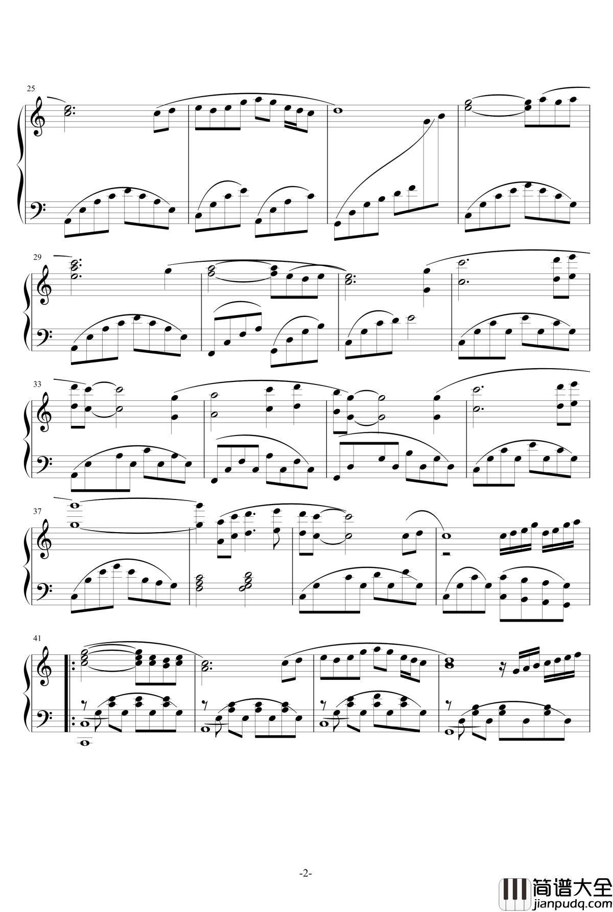 星钢琴谱_谷村新斯