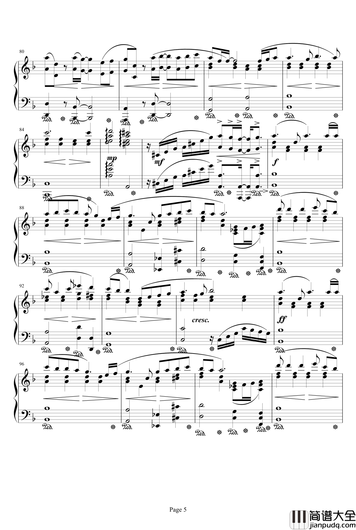 君がいるから钢琴谱_最终幻想