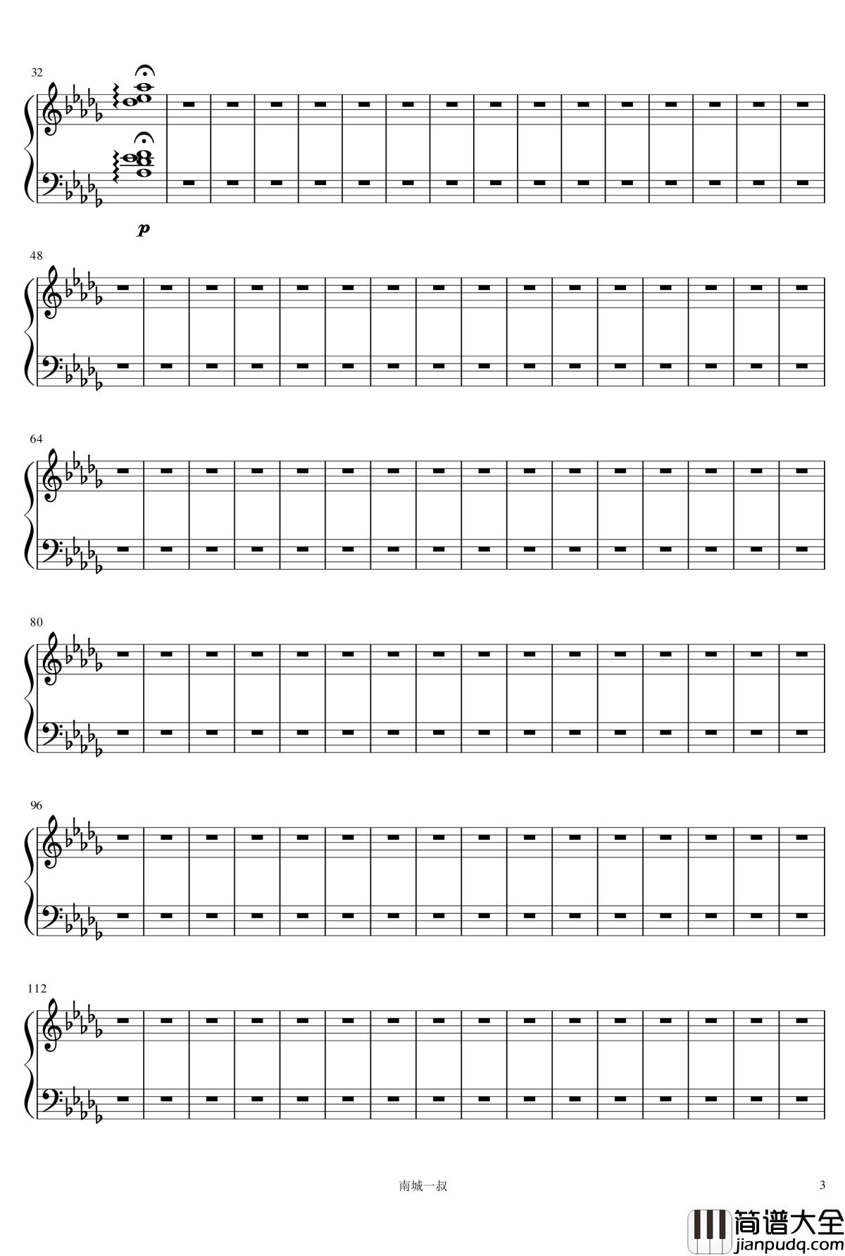 岩心钢琴谱_狐妖小红娘阿宽篇_狐妖小红娘