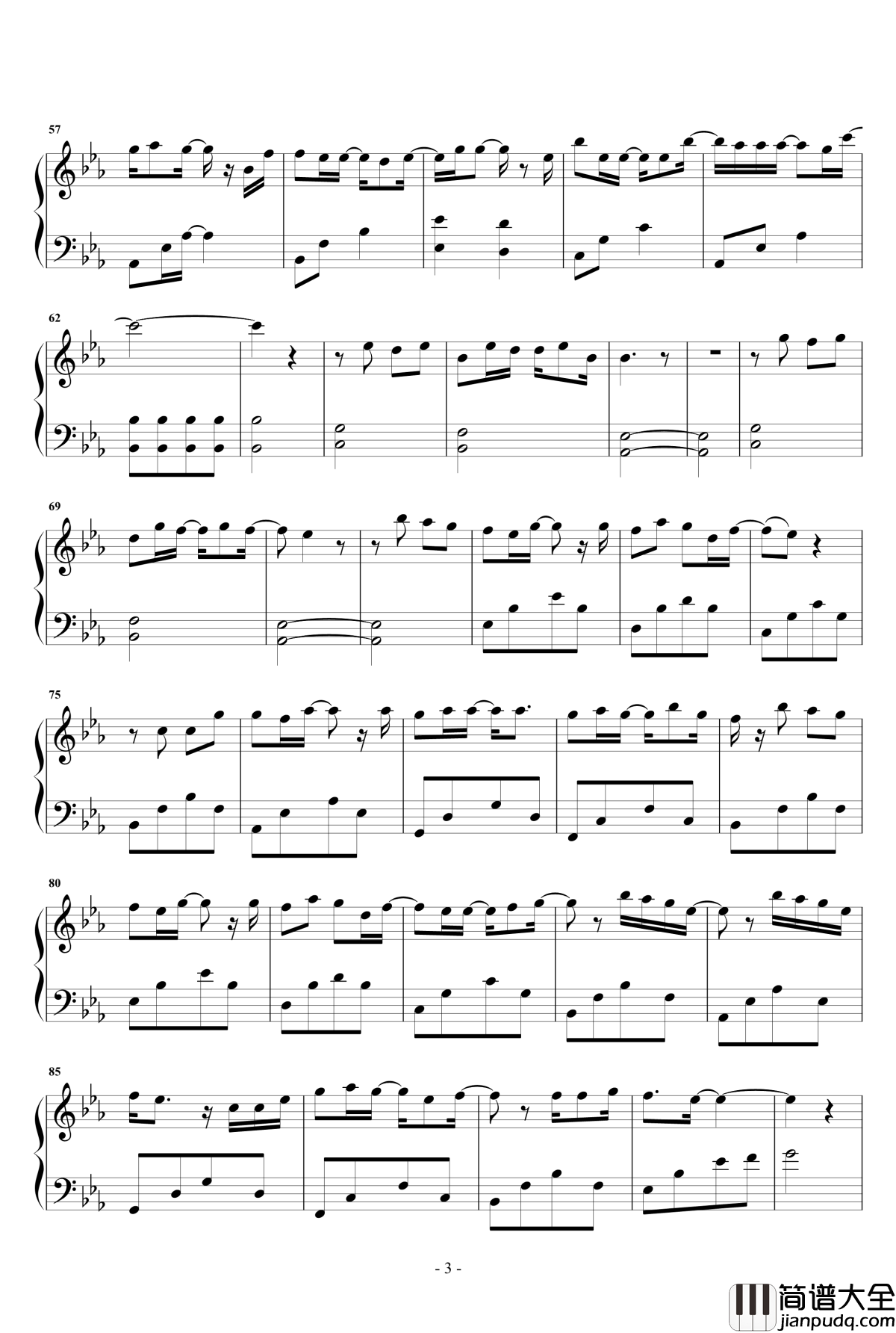 幸福的终点钢琴谱_曾婕