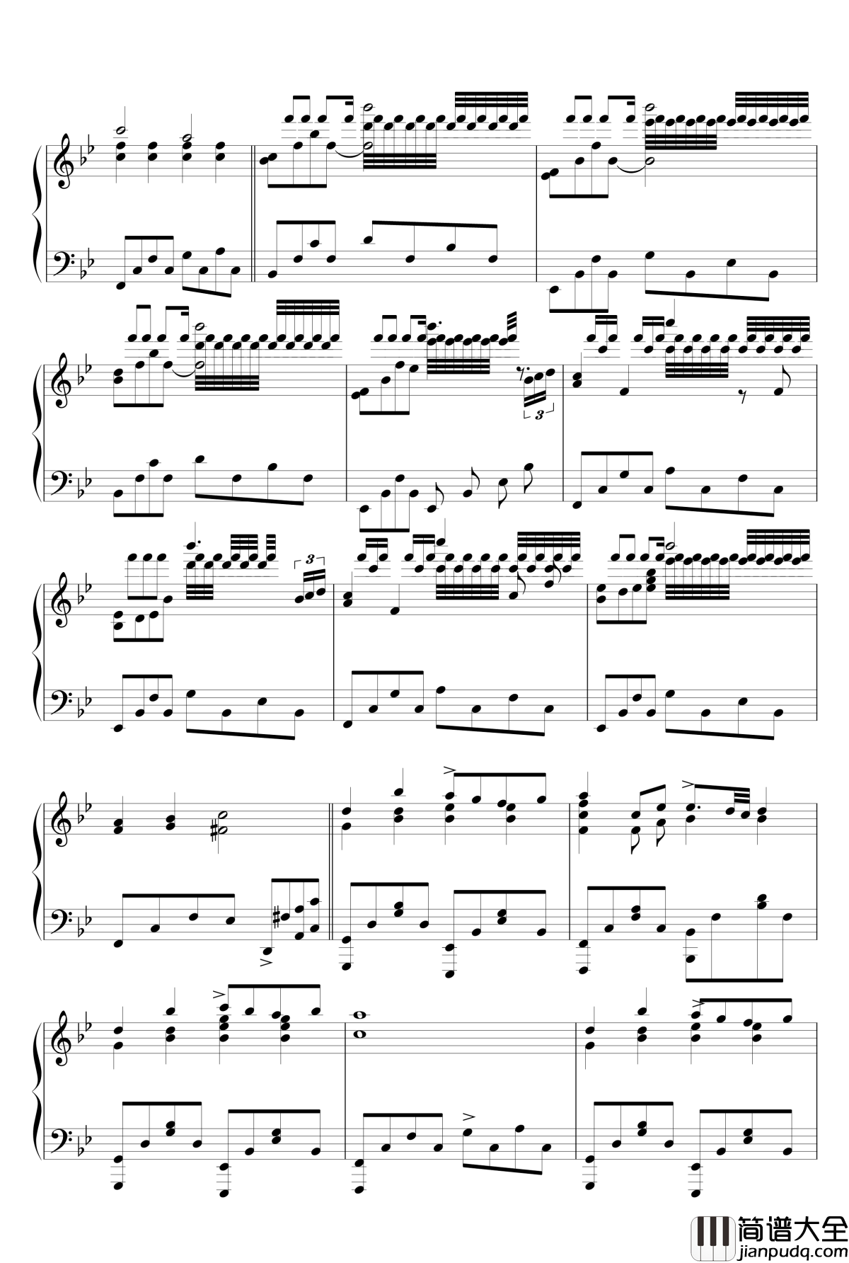 星之梦片尾曲钢琴谱_Gentle_Jena_戸越まごめ