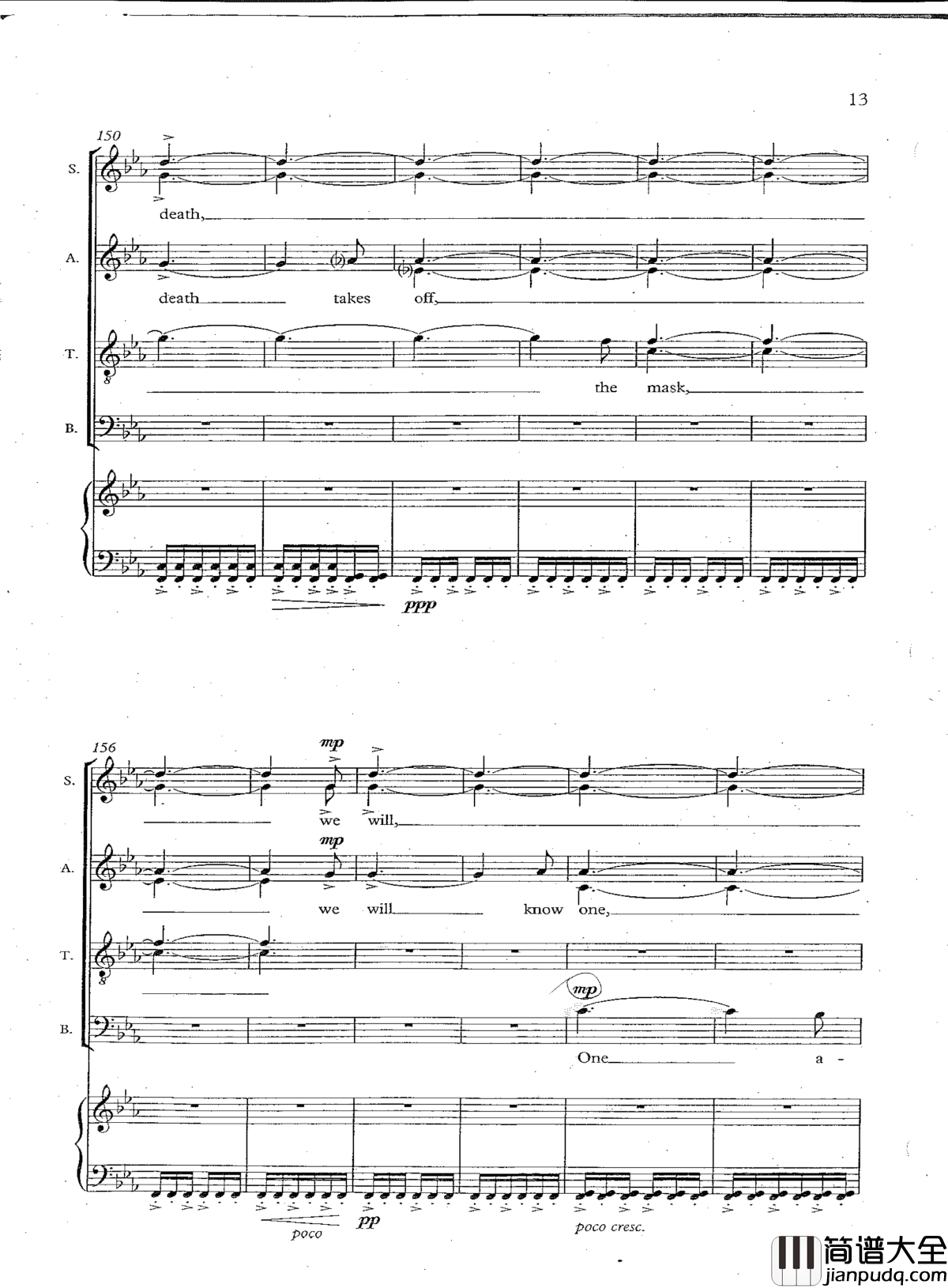 Tarik_ORegan钢琴谱_Triptych合唱谱Threnody