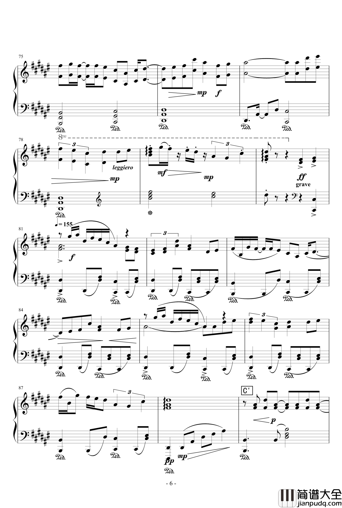 春の湊に钢琴谱_触手猴_幻想游戏雅