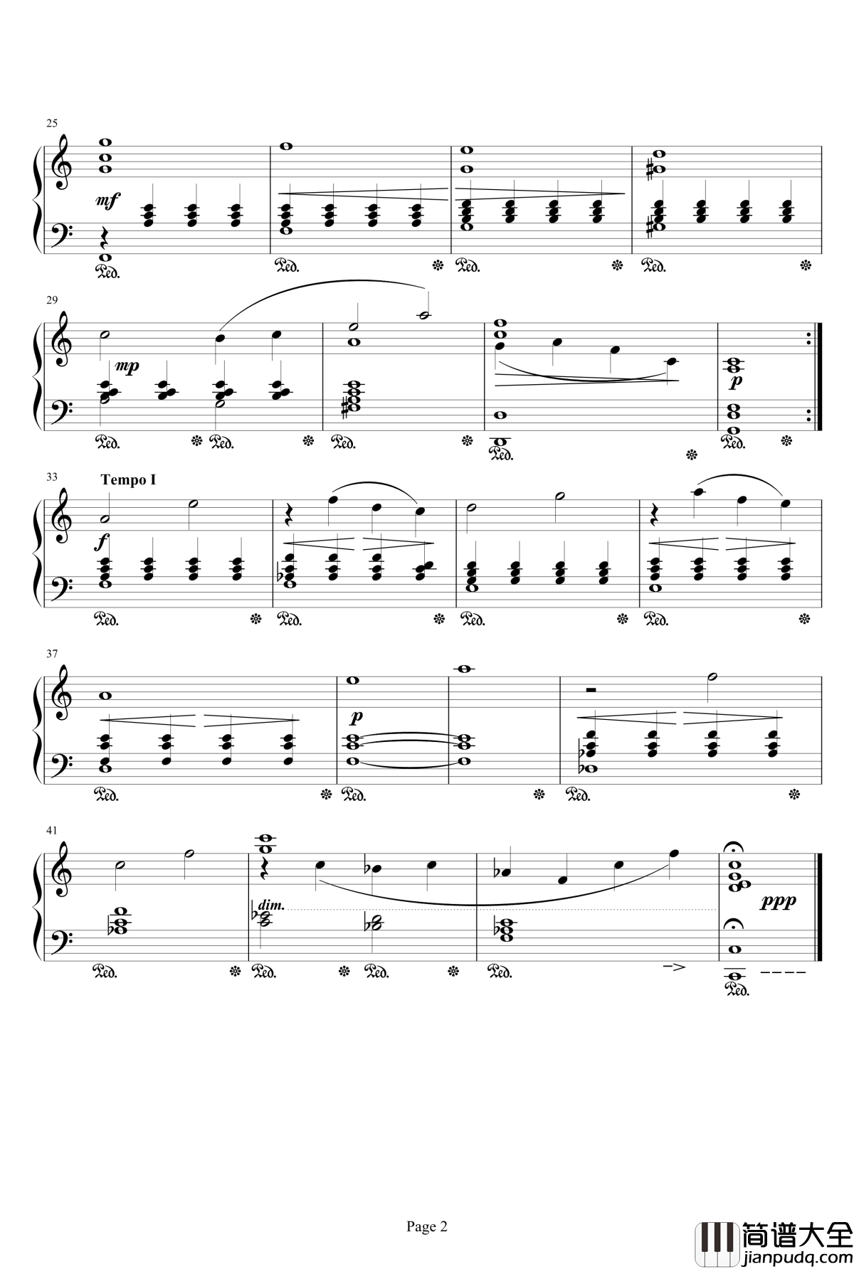 ヴァニラのテーマ钢琴谱_優しい思い出_最终幻想