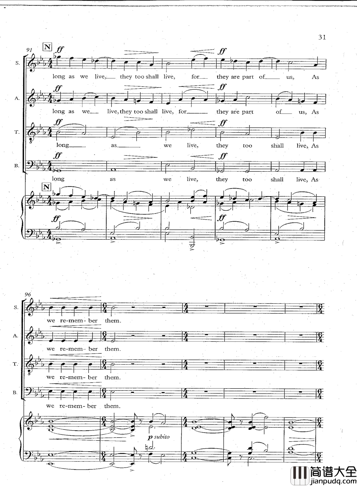 As_We_Remember_Them钢琴谱_Triptych合唱谱II_Tarik