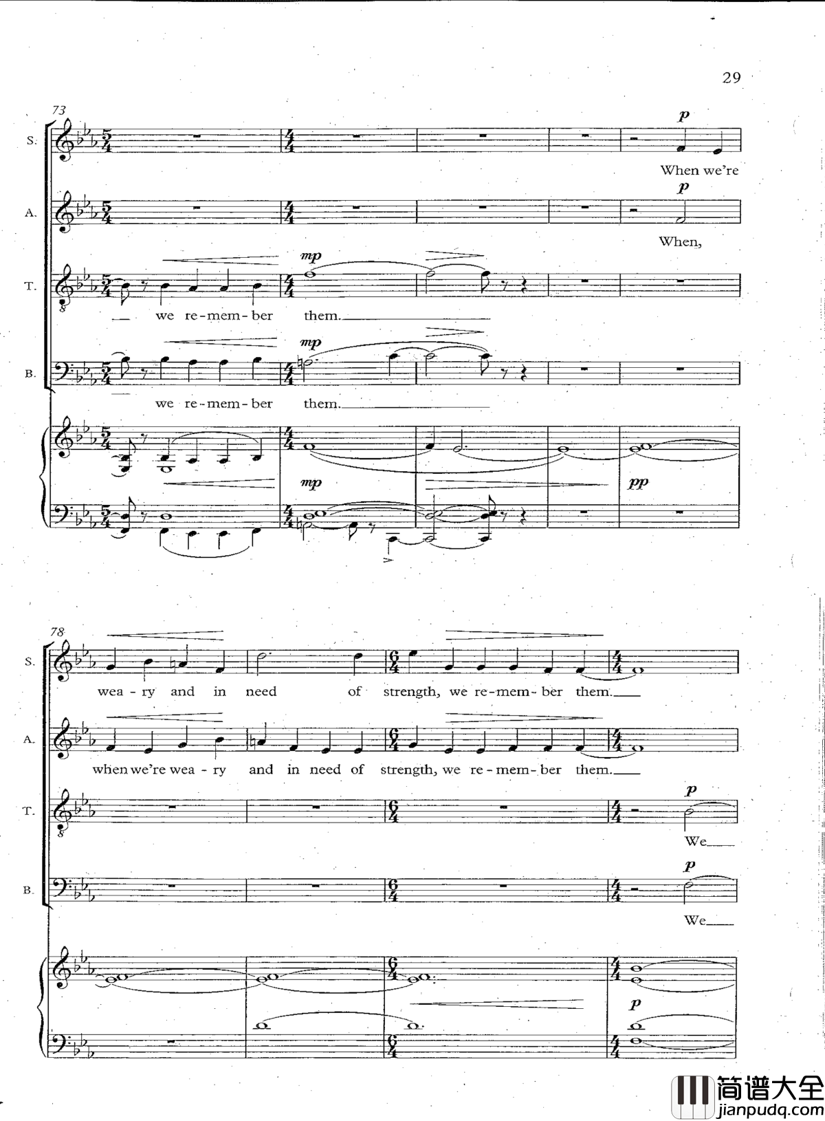 As_We_Remember_Them钢琴谱_Triptych合唱谱II_Tarik