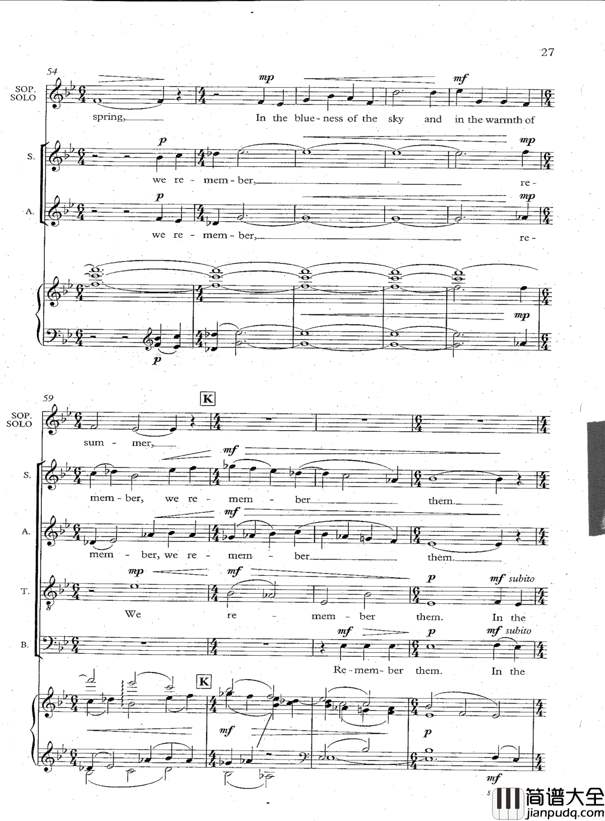 As_We_Remember_Them钢琴谱_Triptych合唱谱II_Tarik