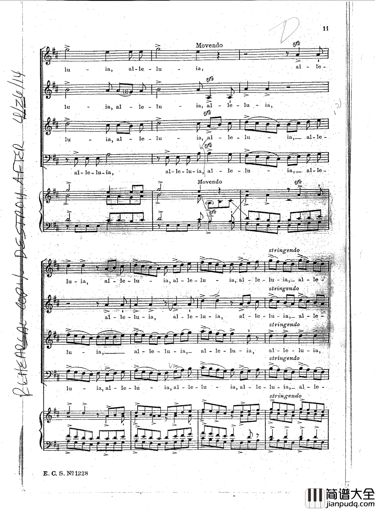 Alleluia钢琴谱_Randall_Thompson