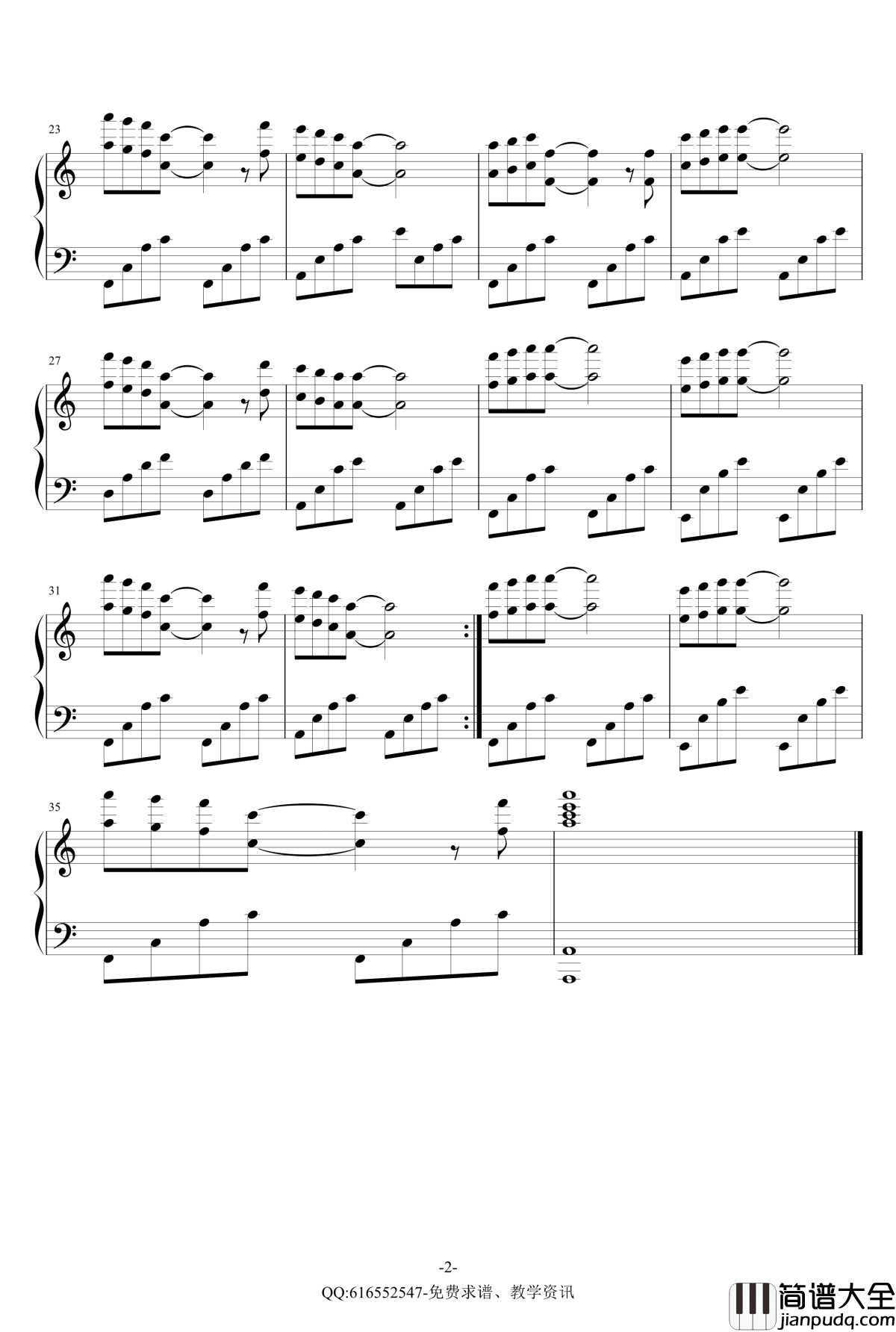 清晨_班得瑞_金龙鱼原声独奏170406钢琴谱_班得瑞_Bandari