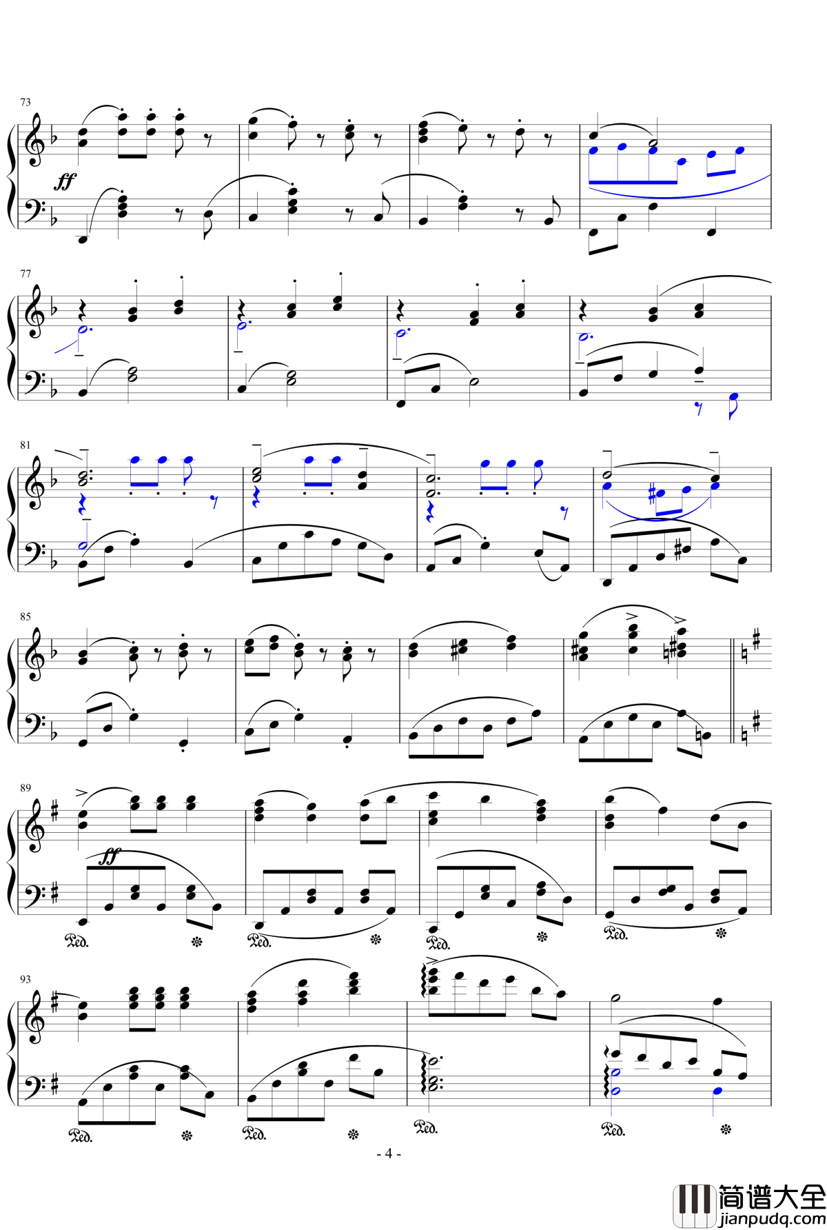 原族舞钢琴谱_王者之喆