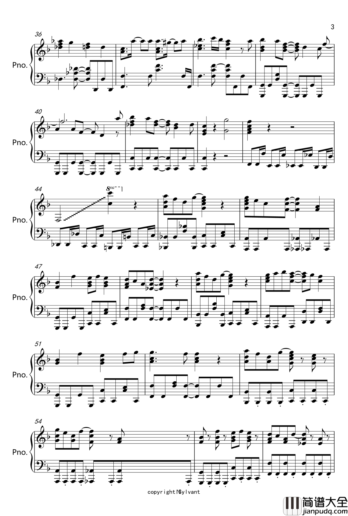 兽娘动物园片尾曲钢琴谱_ようこそジャパリパークへ_2_薮猫