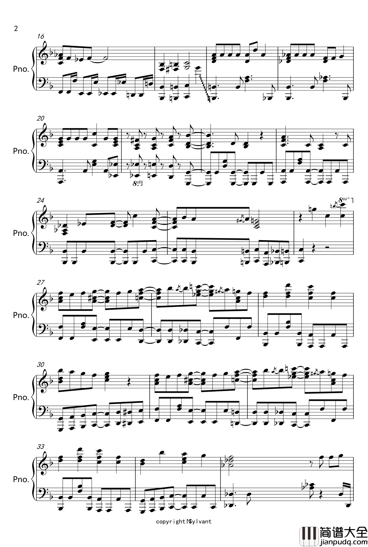 兽娘动物园片尾曲钢琴谱_ようこそジャパリパークへ_2_薮猫