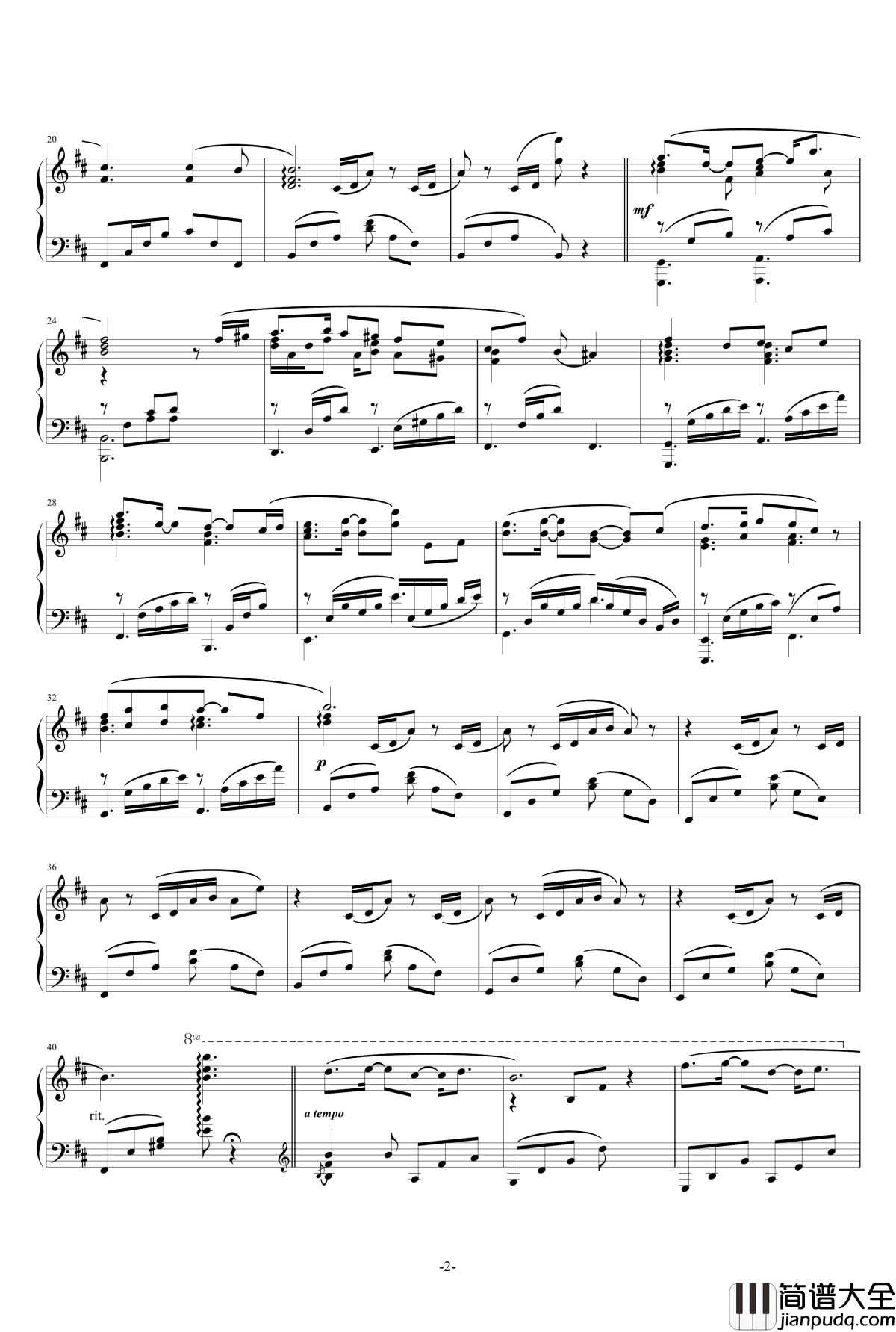 OST_Vague_Hope钢琴谱_尼尔机械纪元