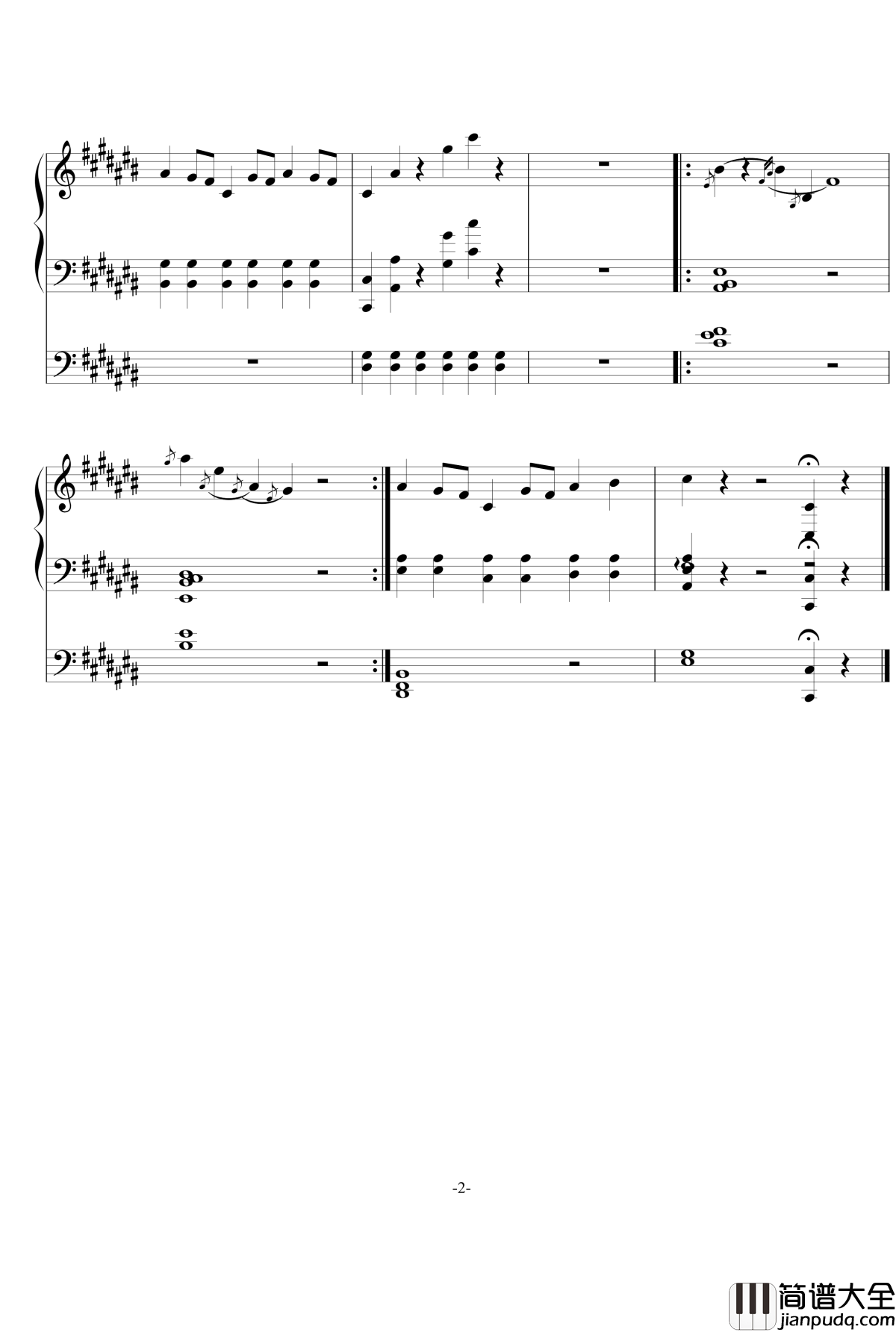 故事钢琴谱_FIRSTONE