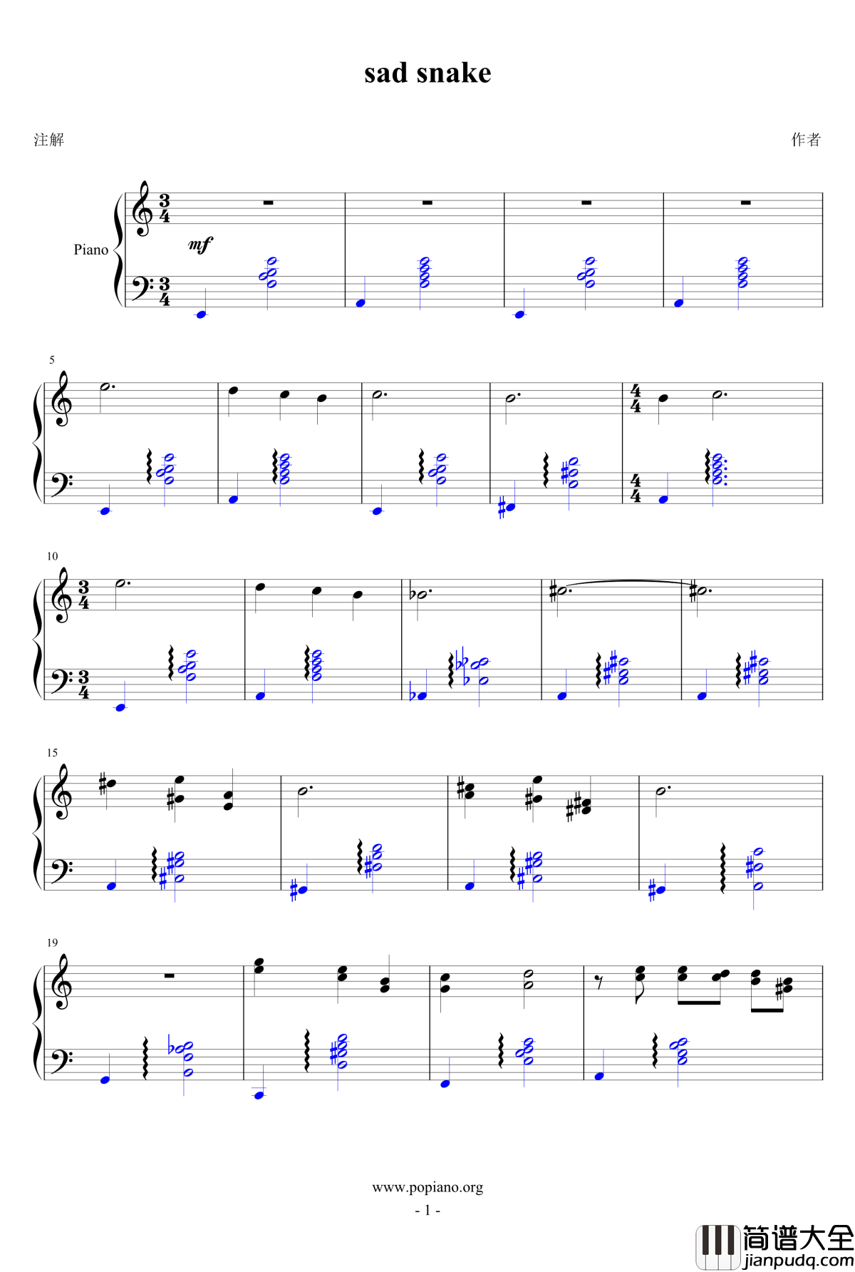 sad_snake钢琴谱_1998makang
