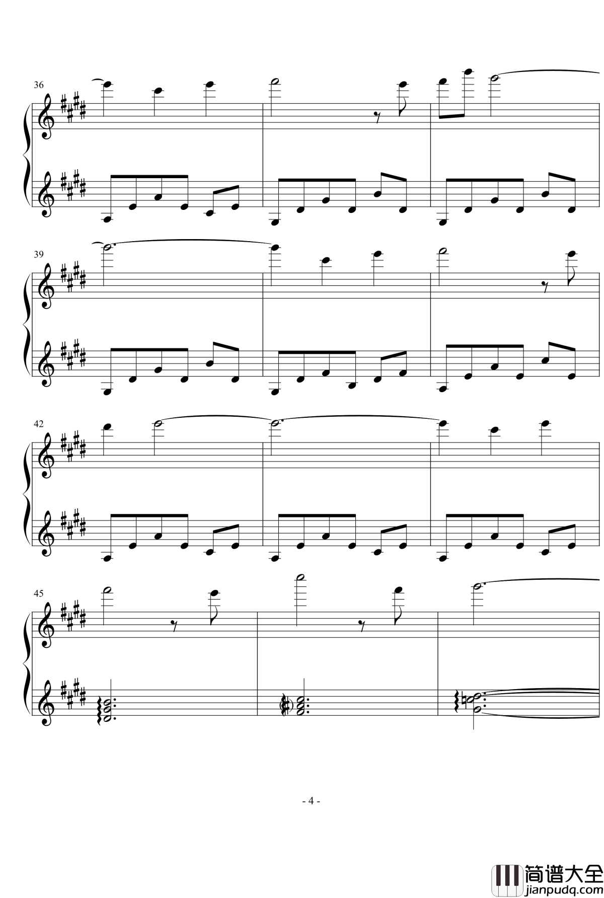 Lachrymal钢琴谱_美少女万华镜3_秋山裕和