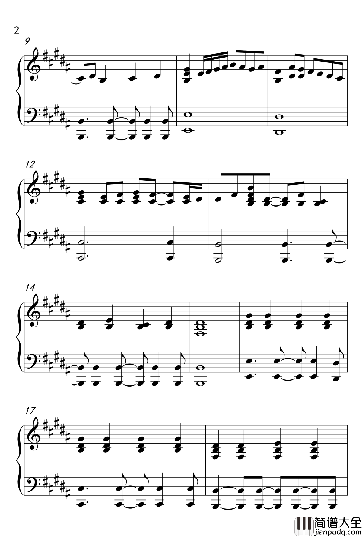 November_Rain_钢琴谱_枪炮玫瑰乐队